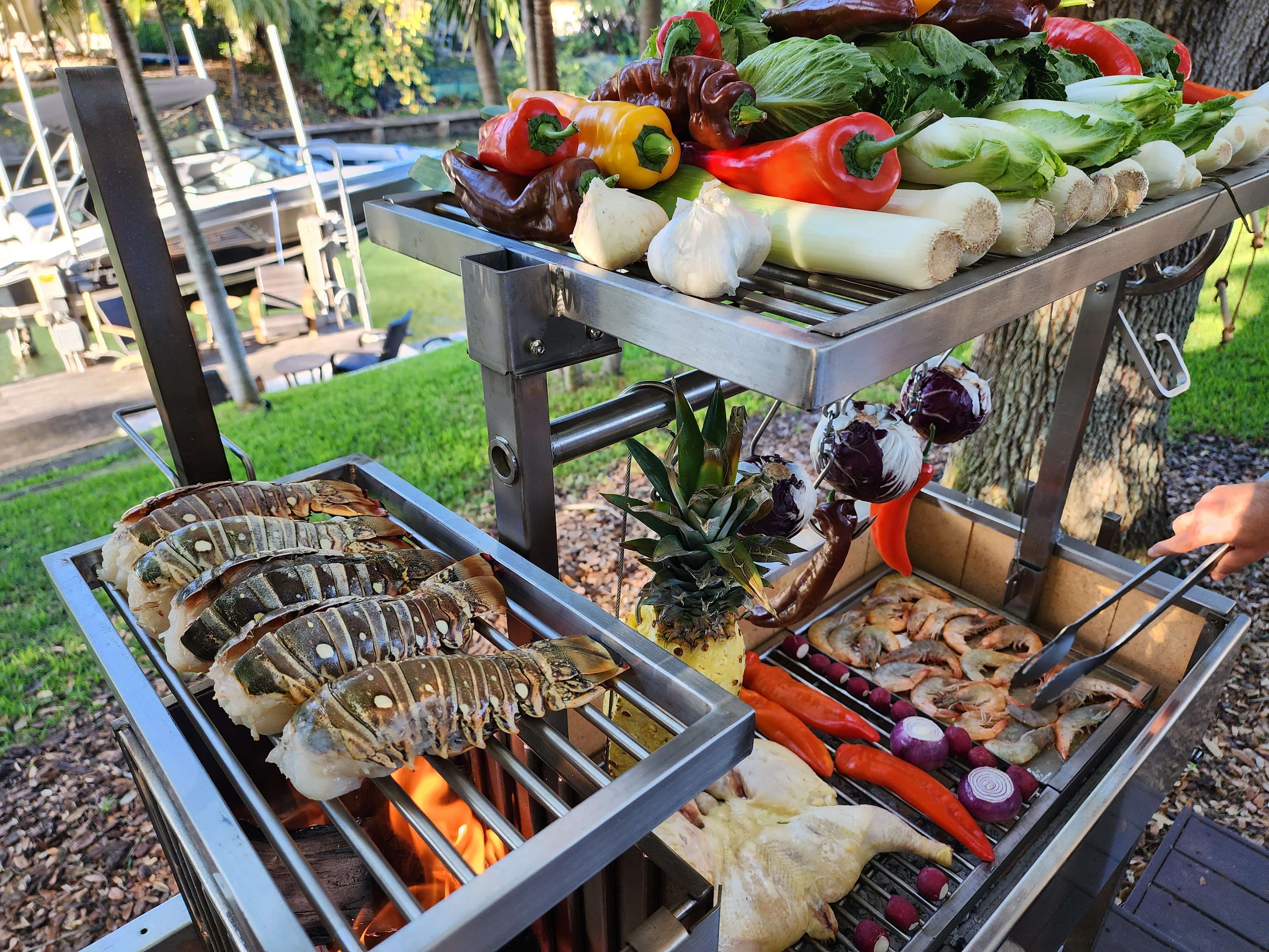 Tagwood BBQ06SS Santa Maria Wood & Charcoal Gaucho Grill