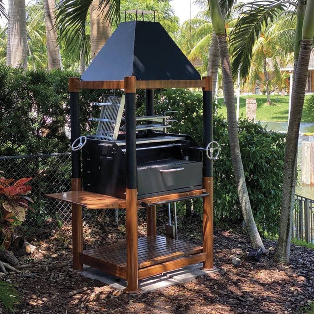 Tagwood BBQ02SI Argentine Santa Maria Wood & Charcoal Gaucho Grill