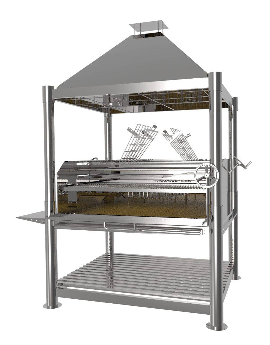 Tagwood BBQ22SS XL Stainless Santa Maria Gaucho Grill
