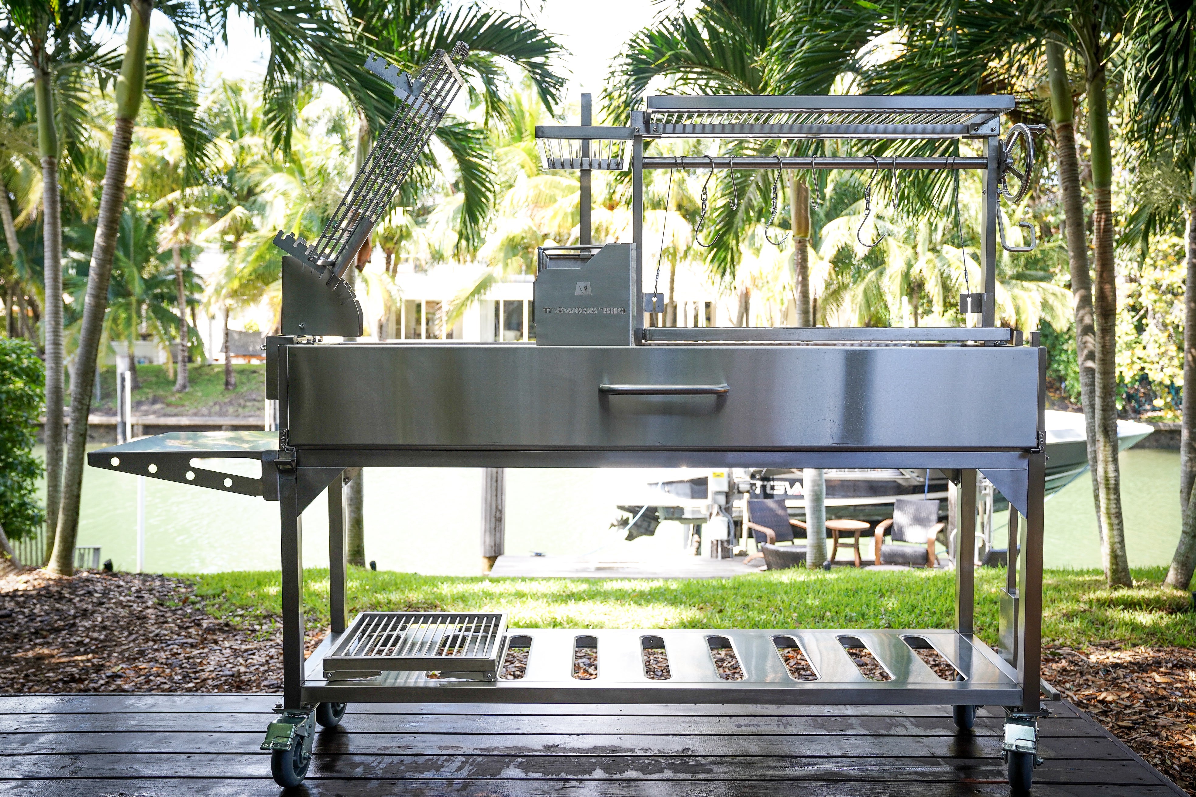 Tagwood BBQ06SS Santa Maria Wood & Charcoal Gaucho Grill