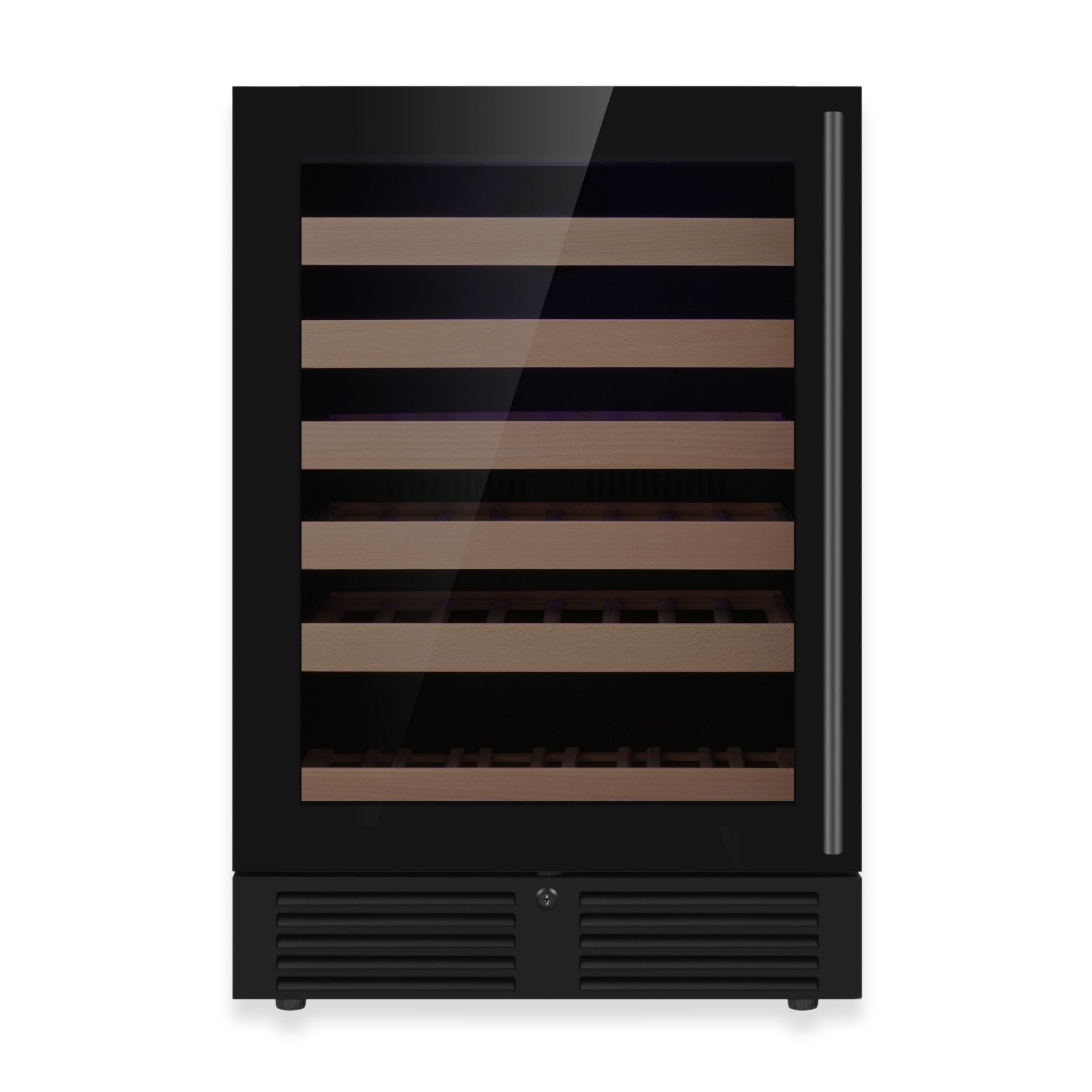 KingsBottle 24" Under-Counter Single Zone Wine Cooler with Low-E Glass Door