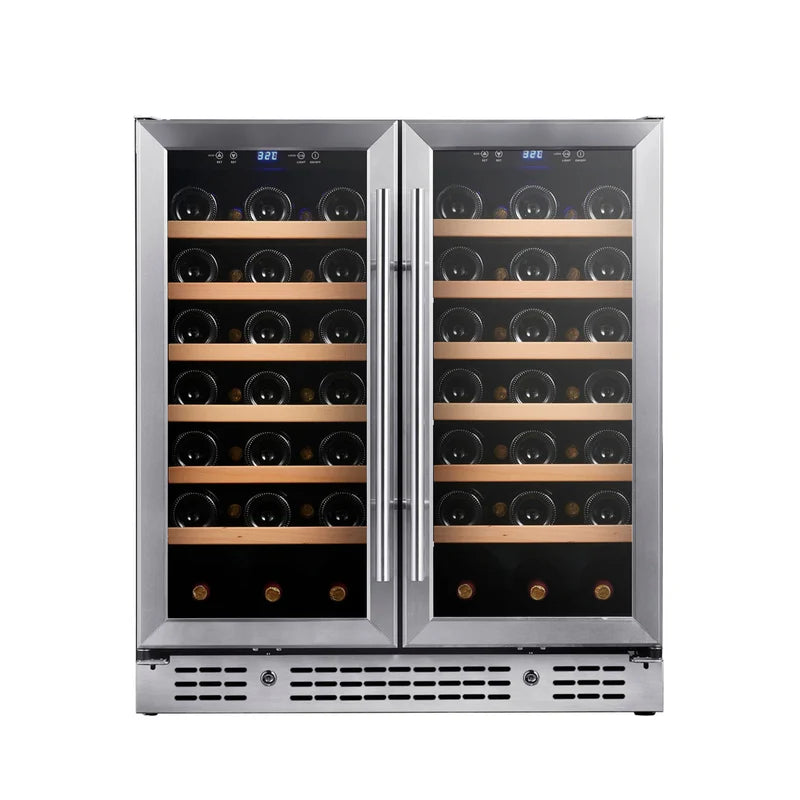 KingsBottle 30-Inch Dual Zone Wine Cooler with Low-E Glass Door