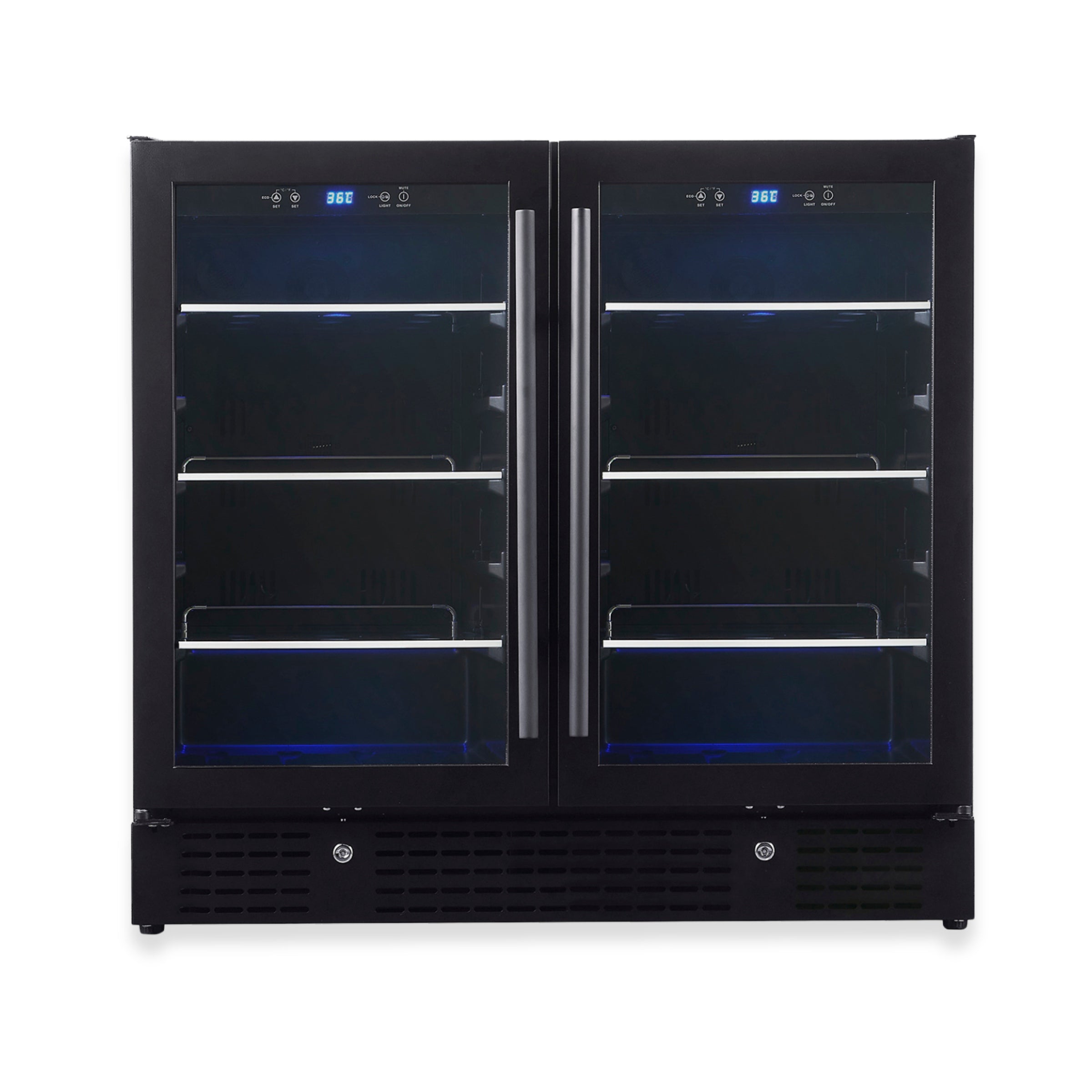 KingsBottle 36” Under-Counter Dual Zone Beverage Cooler – Stainless Steel