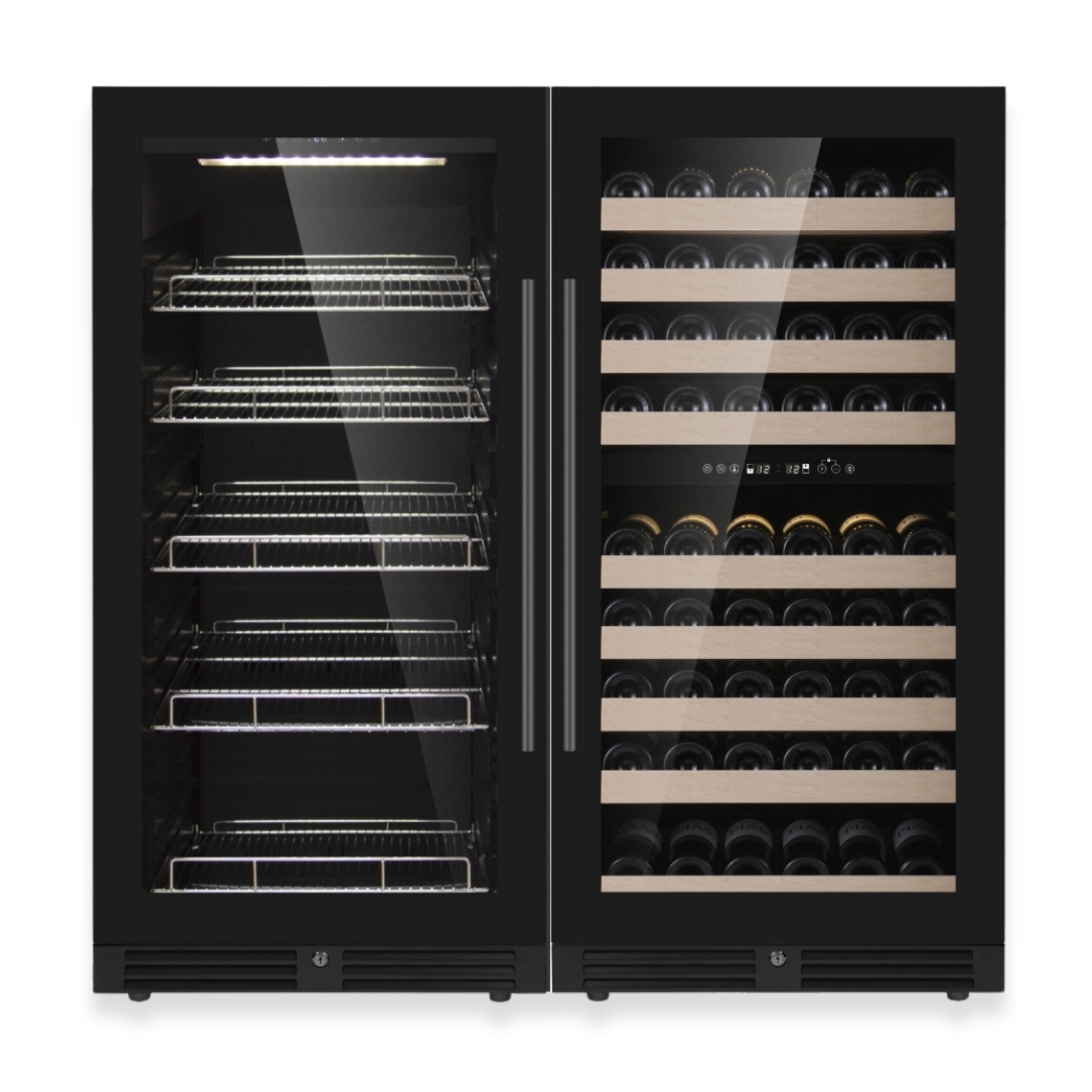 KingsBottle 47" Wine & Beverage Refrigerator Combo | Triple Zone