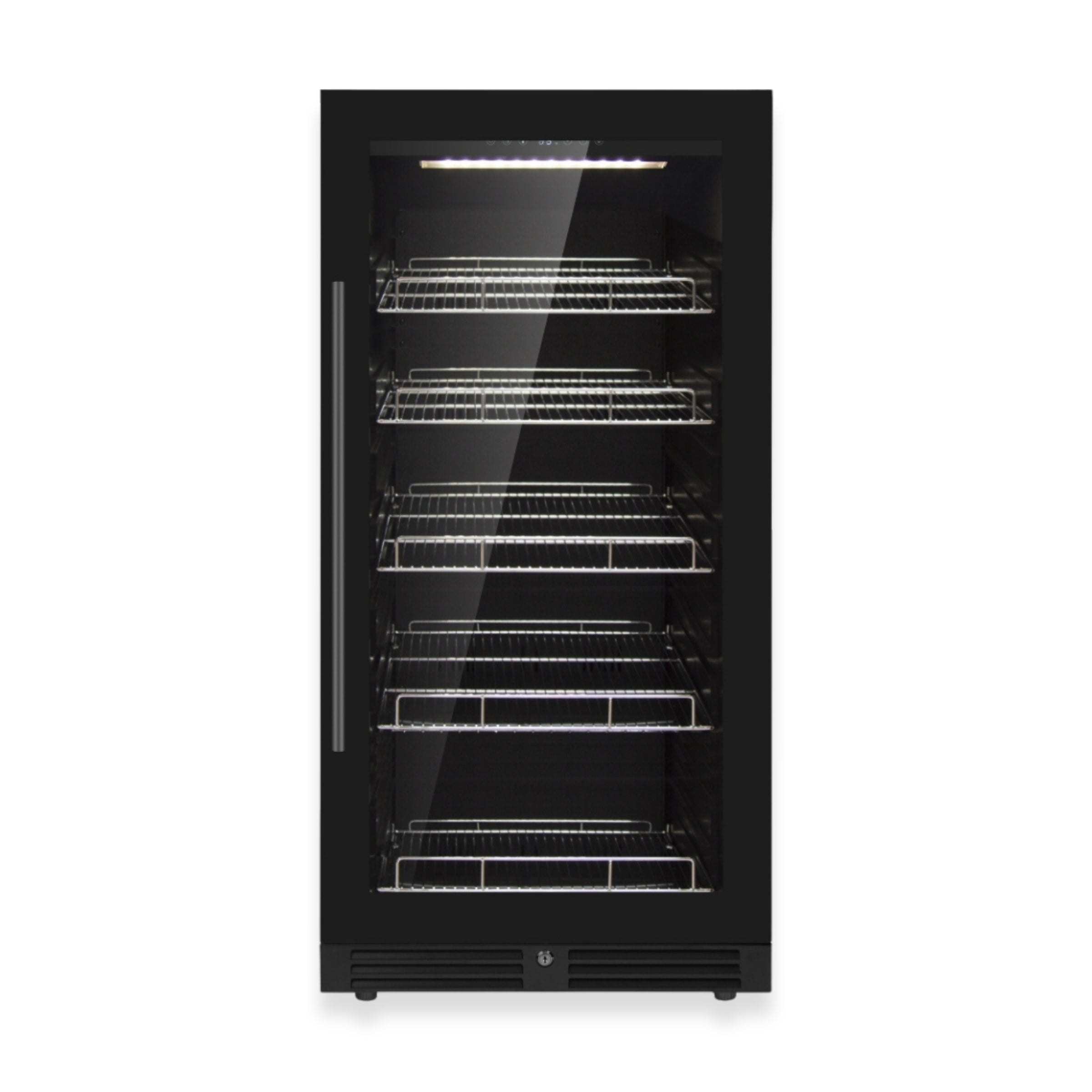 KingsBottle Upright Beverage Refrigerator – 389-Can Capacity, Low-E Glass Door