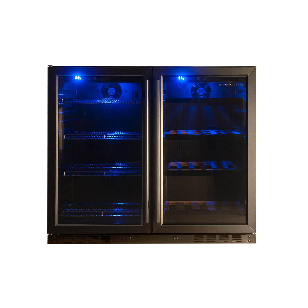 KingsBottle 39" Under Counter Dual-Zone Wine & Beer Fridge Combo