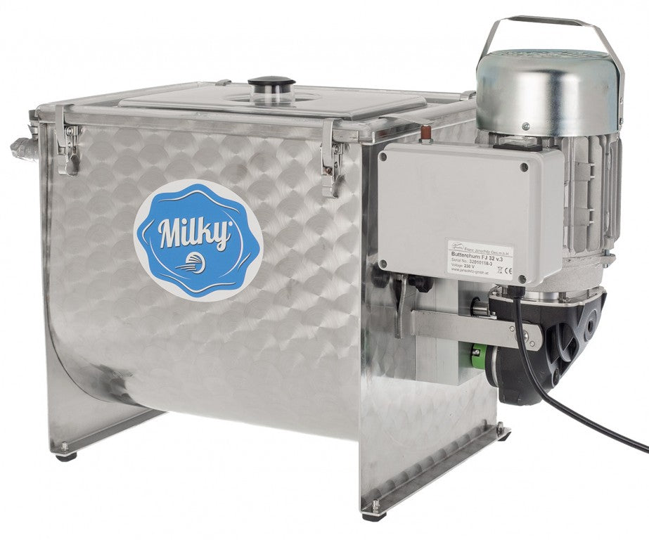 MilkyDay FJ 32 Electric Butter Churn – 13L/3.4 Gal, 115V Stainless Steel