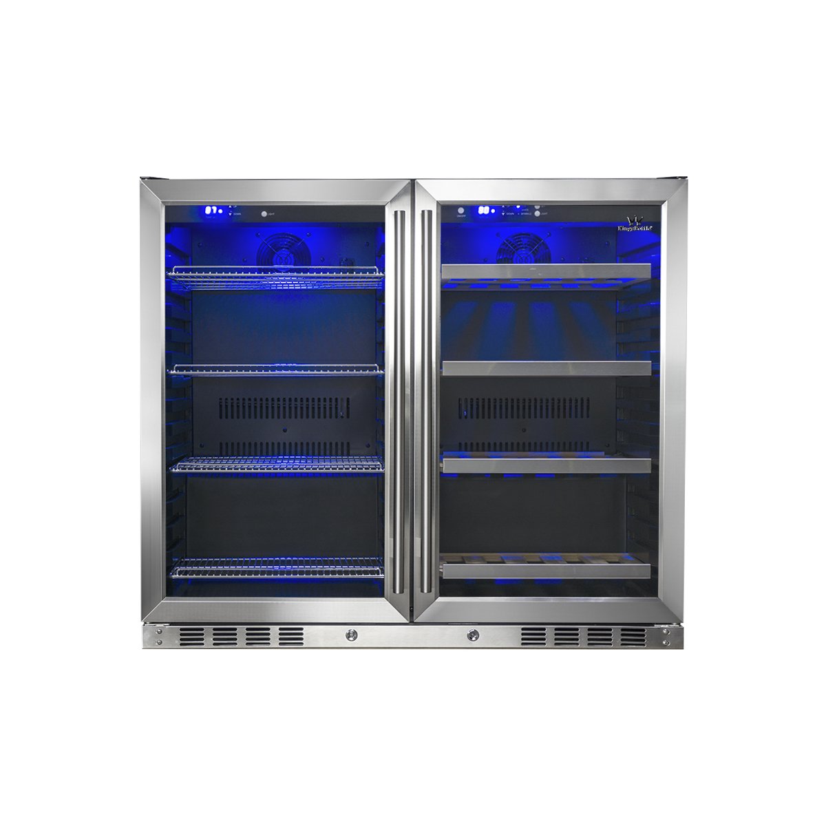KingsBottle 39" Under Counter Dual-Zone Wine & Beer Fridge Combo