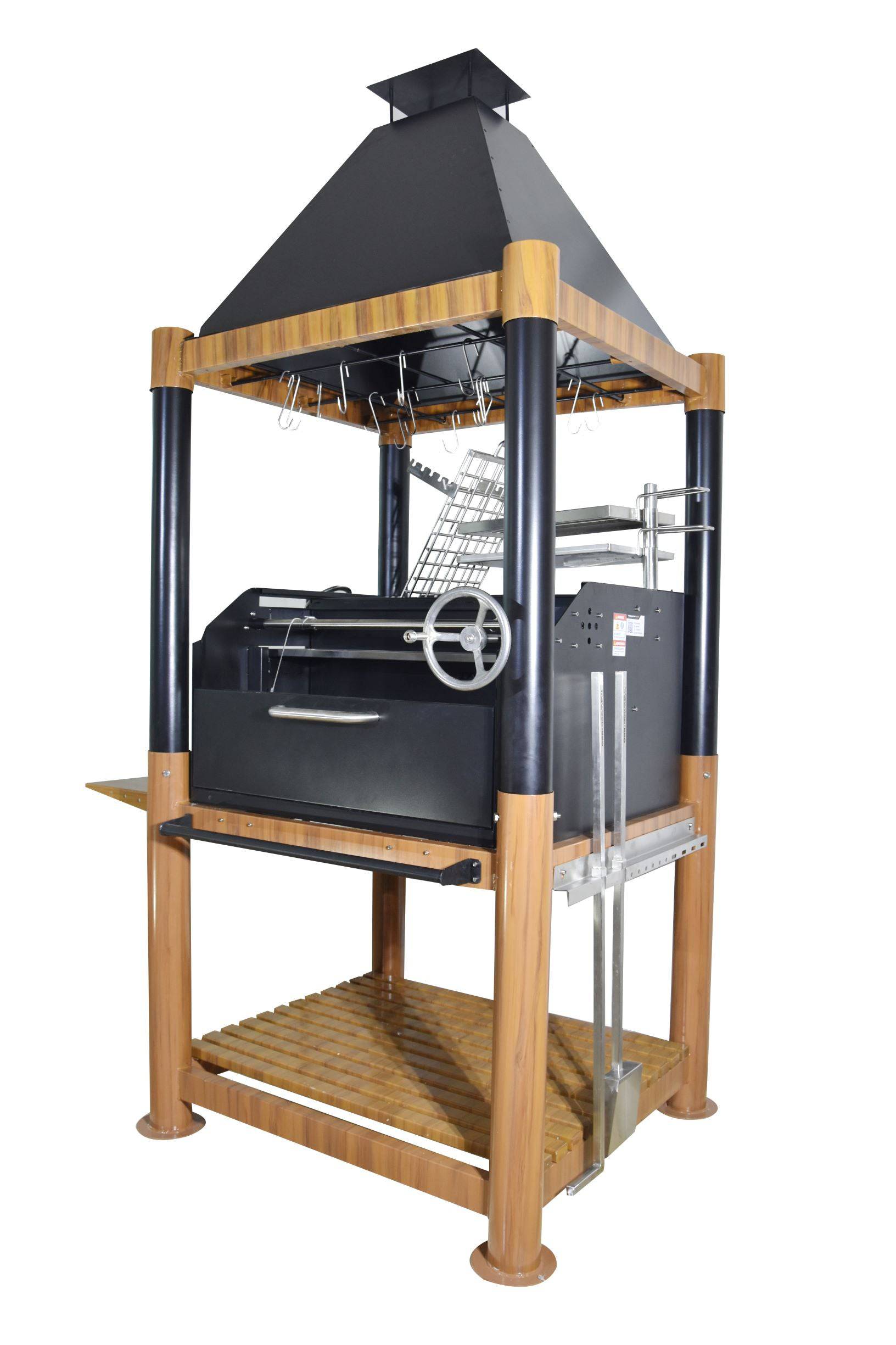 Tagwood BBQ02SI Argentine Santa Maria Wood & Charcoal Gaucho Grill
