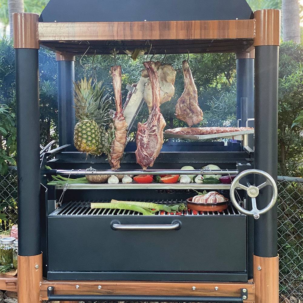 Tagwood BBQ02SI Argentine Santa Maria Wood & Charcoal Gaucho Grill