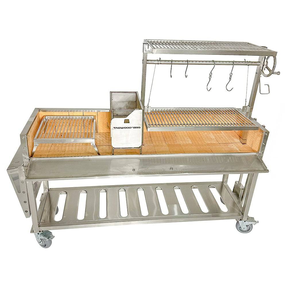 Tagwood BBQ06SS Santa Maria Wood & Charcoal Gaucho Grill