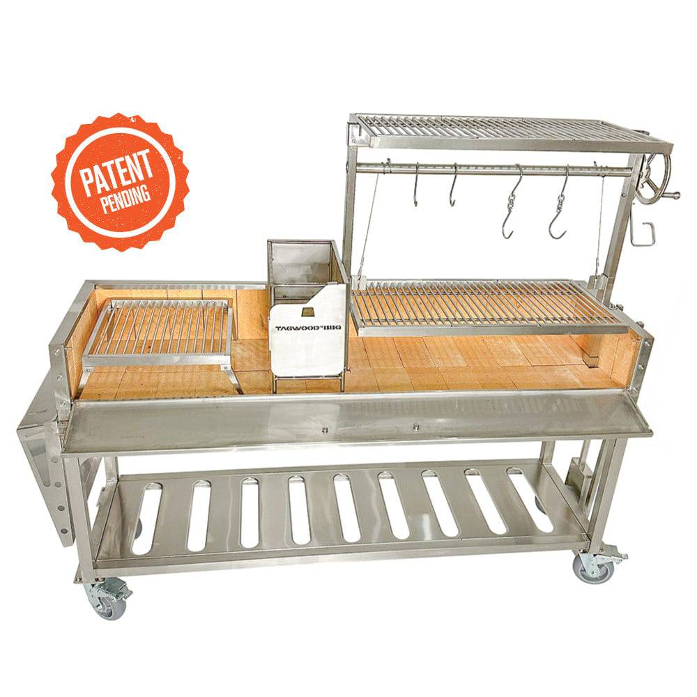 Tagwood BBQ06SS Santa Maria Wood & Charcoal Gaucho Grill