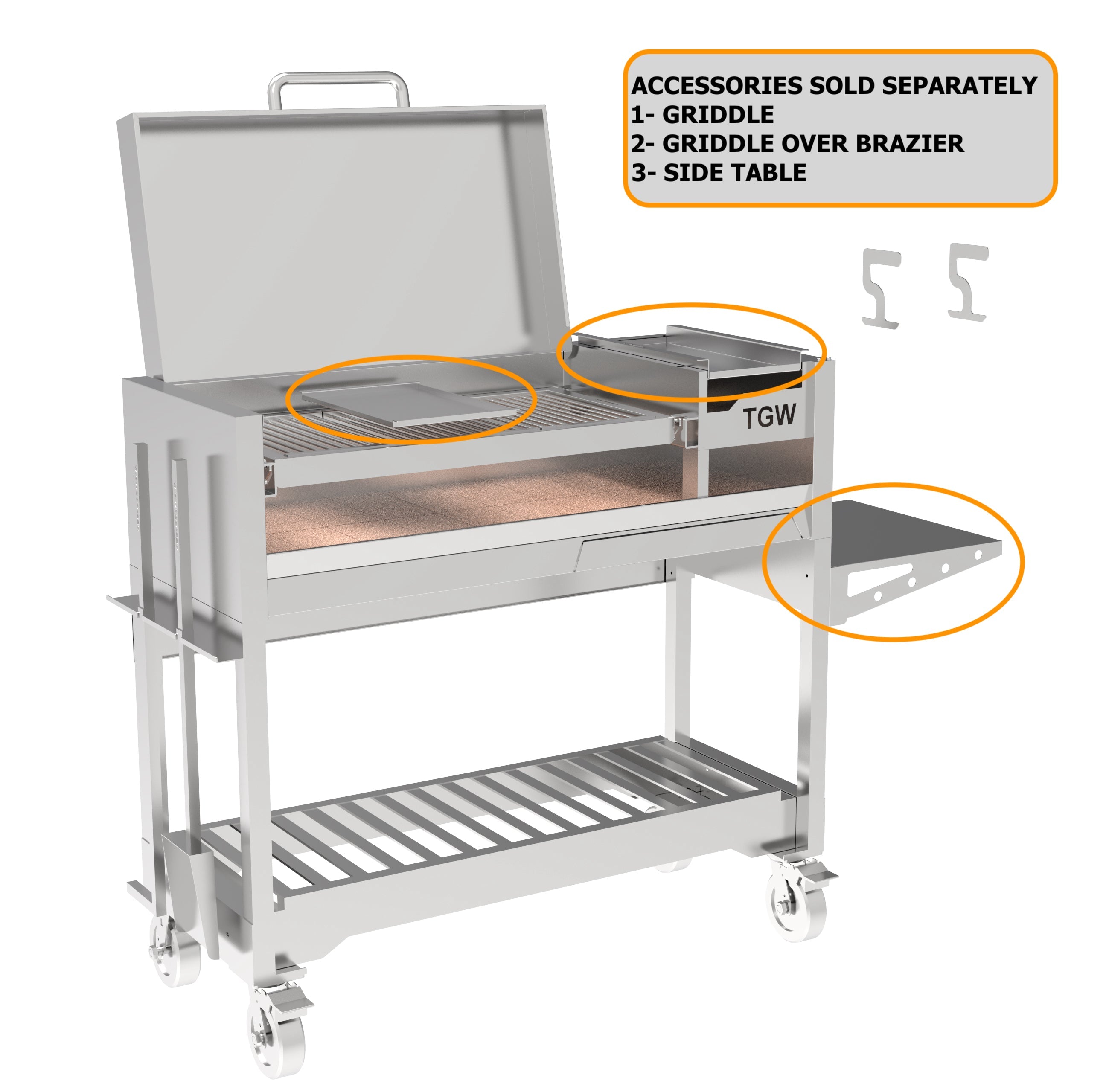Tagwood BBQ18SS Argentine Wood & Charcoal Gaucho Grill – Pre-Order