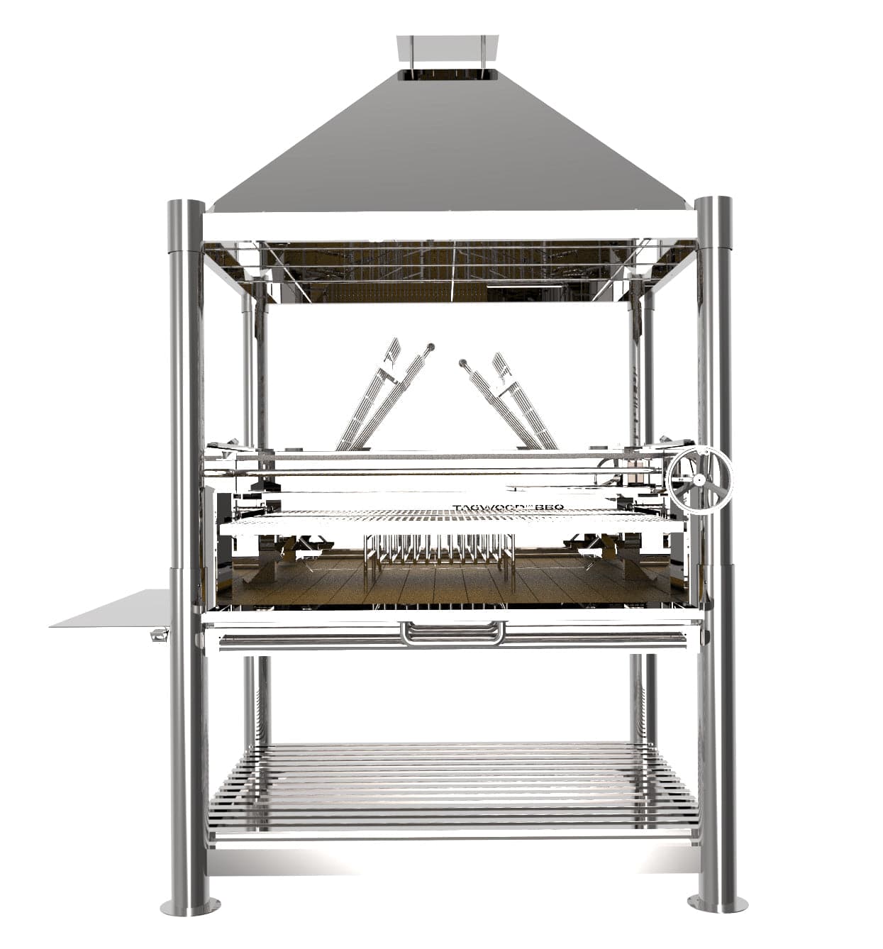 Tagwood BBQ22SS XL Stainless Santa Maria Gaucho Grill