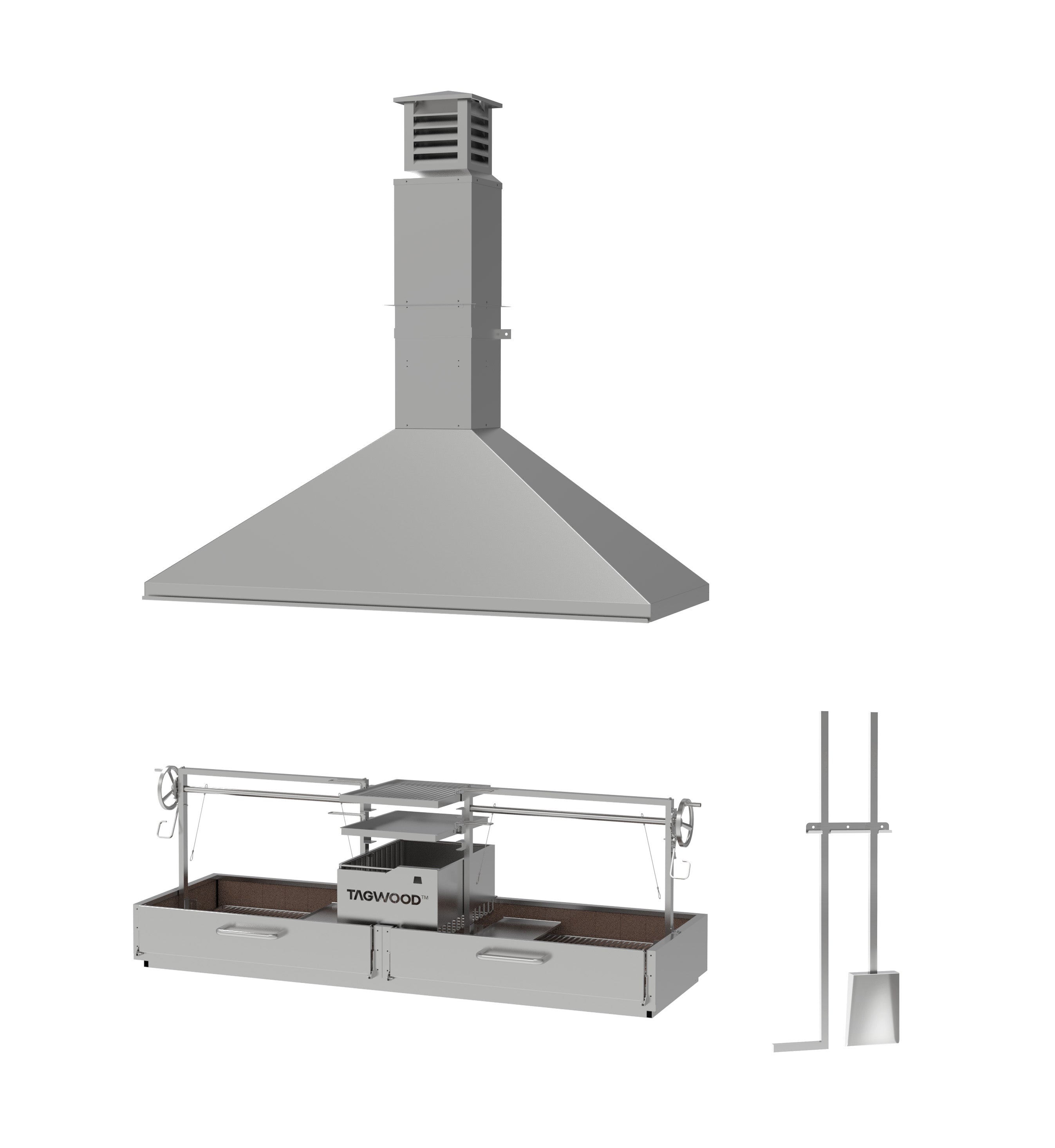 Tagwood BBQ24SS Double Argentine Santa Maria Gaucho Grill – Pre-Order