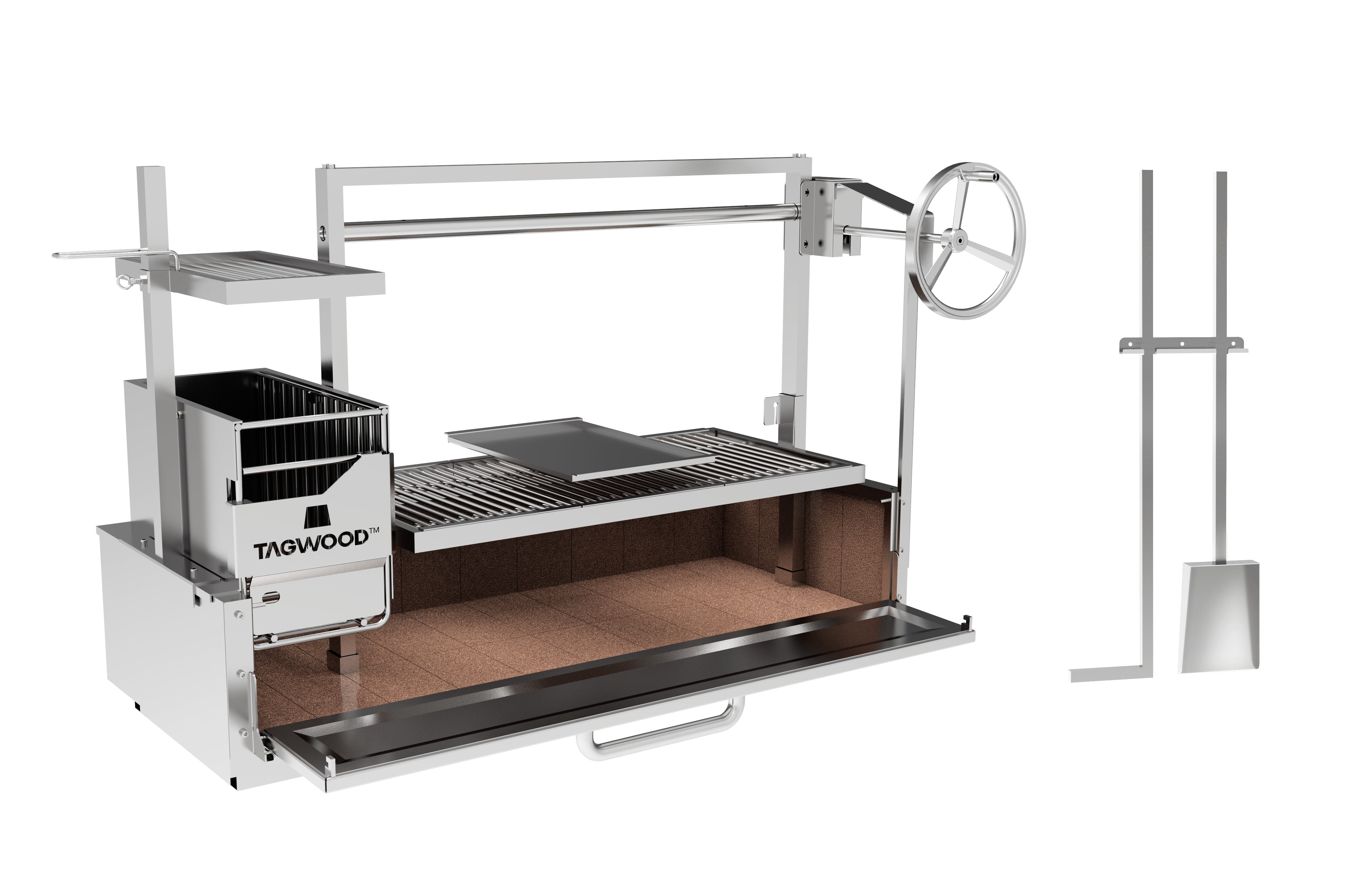 Tagwood BBQ XL Built-In Santa Maria 304 SS Argentine Grill – BBQ25SS