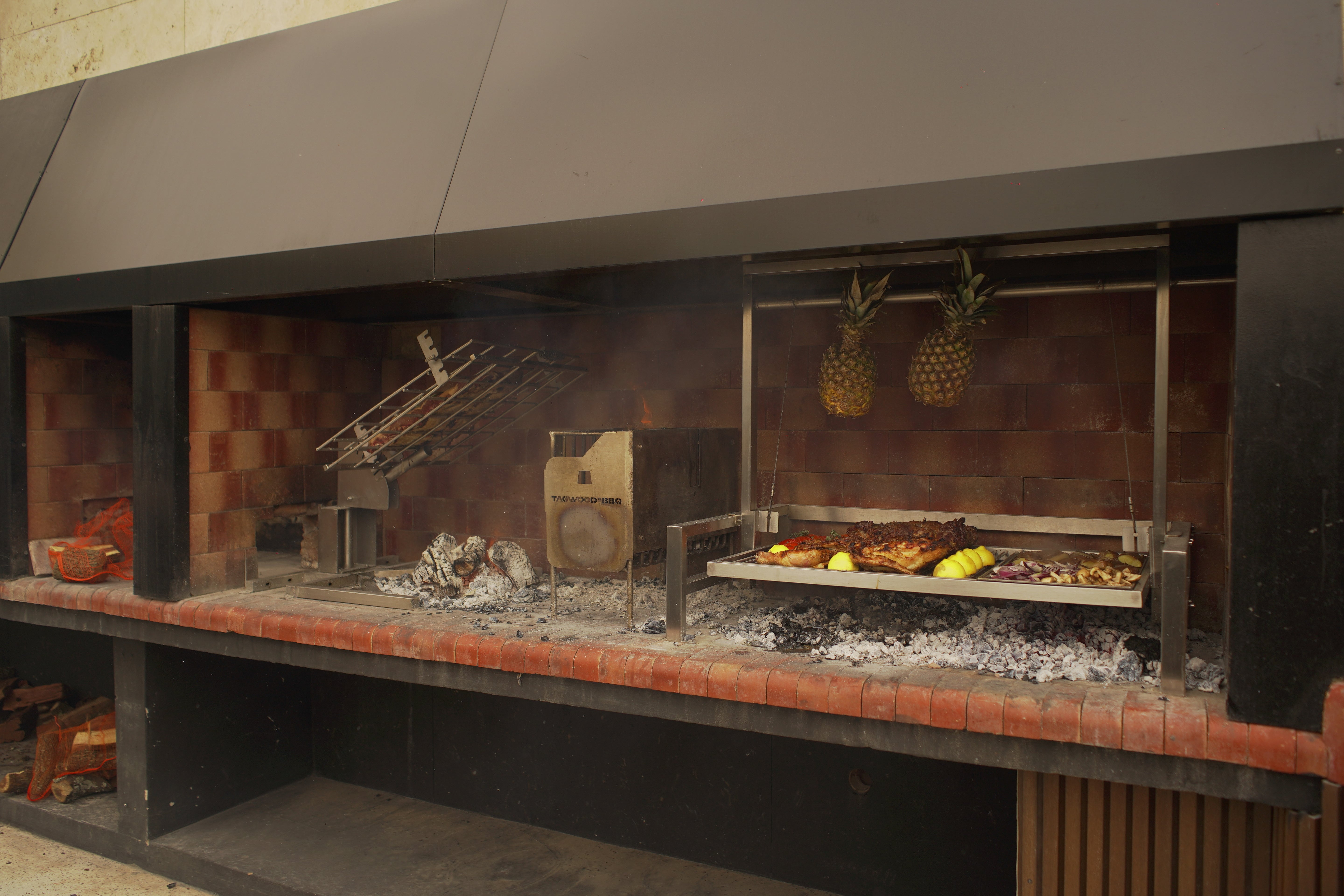 Tagwood BBQ09SS Insert-Style Argentine Santa Maria Gaucho Grill | BBQ09SS