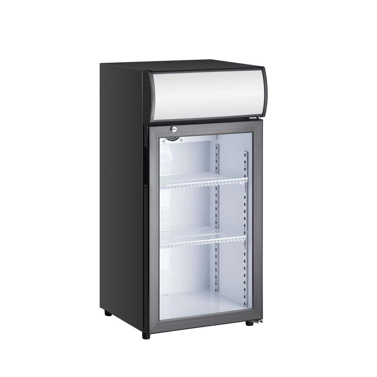 KingsBottle Display Beverage Cooler – Commercial Glass Door Refrigerator (80L)