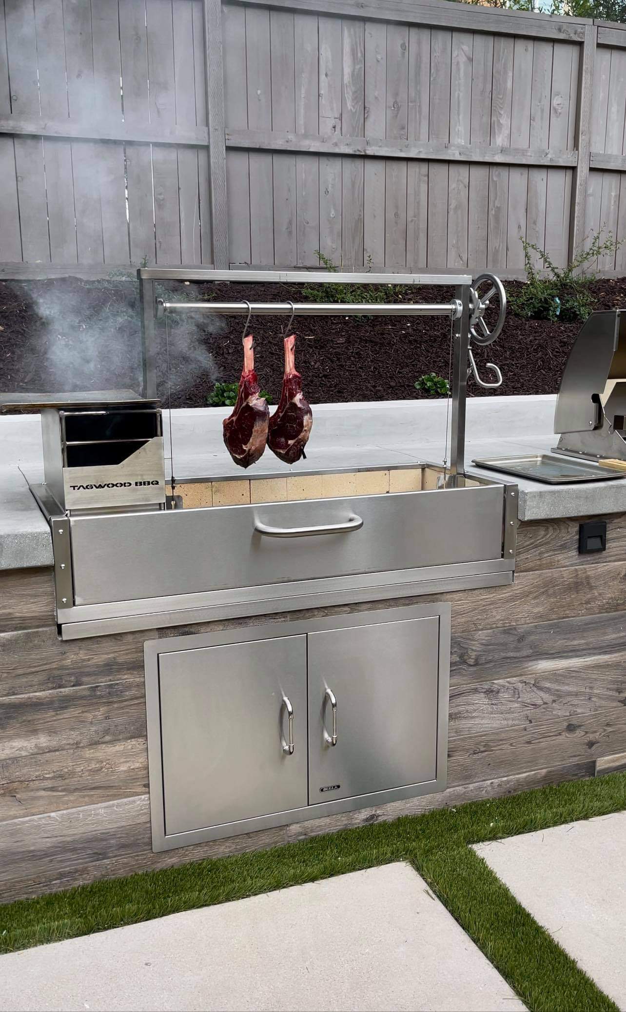 Tagwood BBQ Santa Maria Argentine Wood Fire & Charcoal Gaucho Grill Built-In – 304 Stainless Steel | BBQ05SS