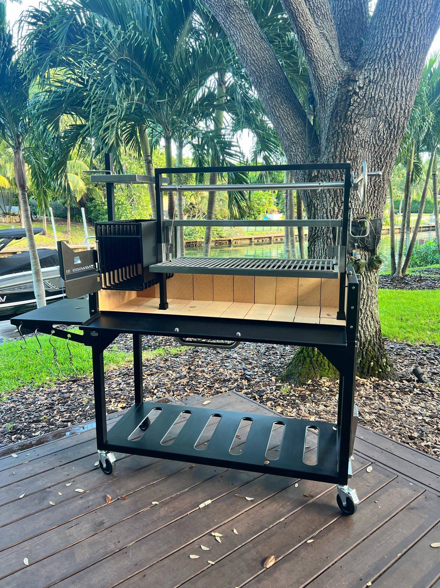 Tagwood BBQ03SI Argentine Santa Maria Wood & Charcoal Gaucho Grill