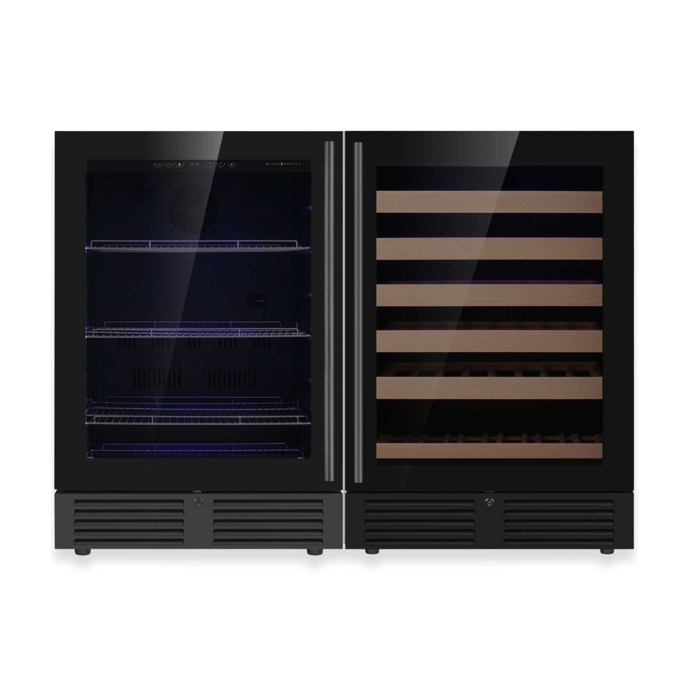 KingsBottle Ultimate Under-Bench Wine & Beverage Refrigerator Combo