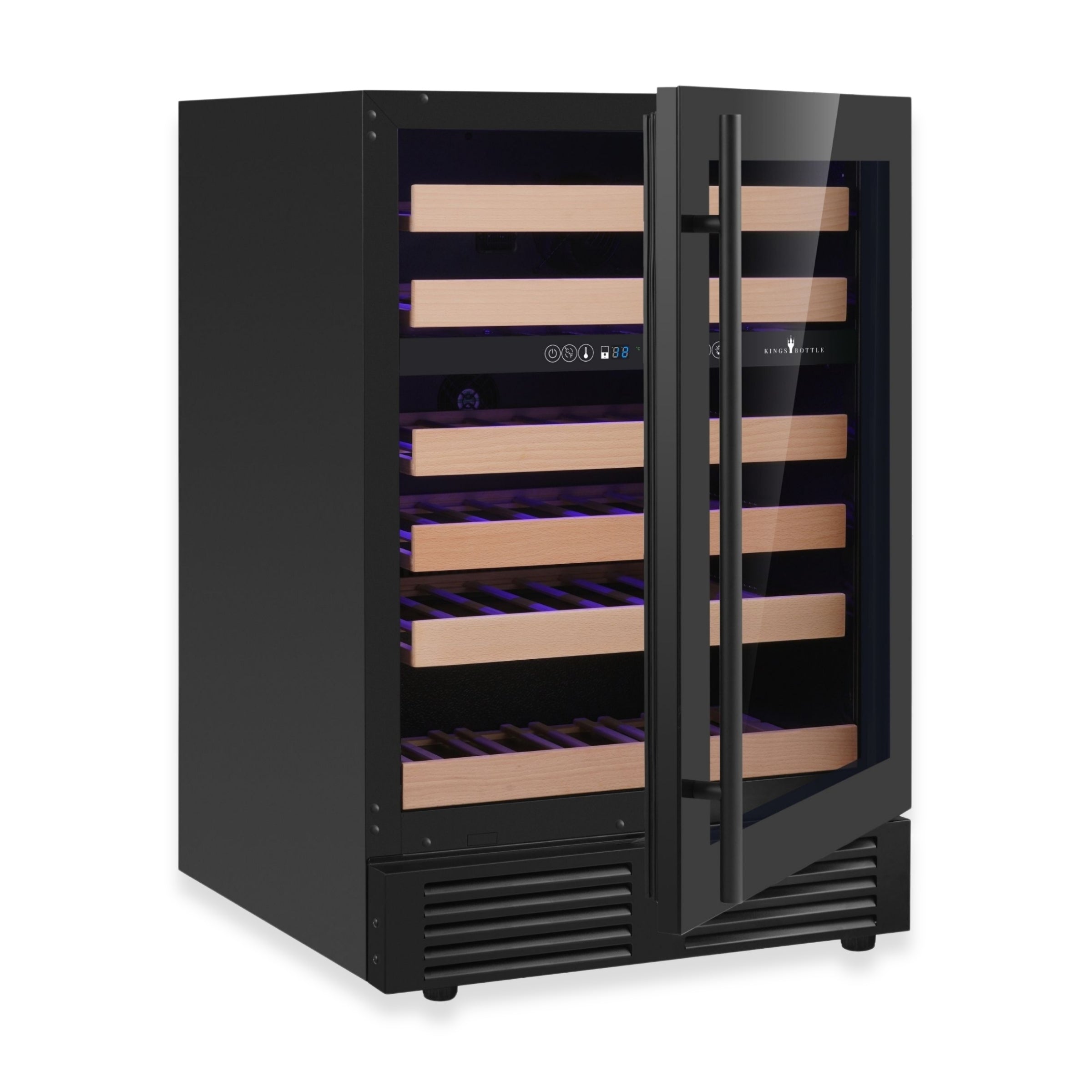 KingsBottle 24-Inch Dual Zone Wine Cooler with Low-E Glass Door