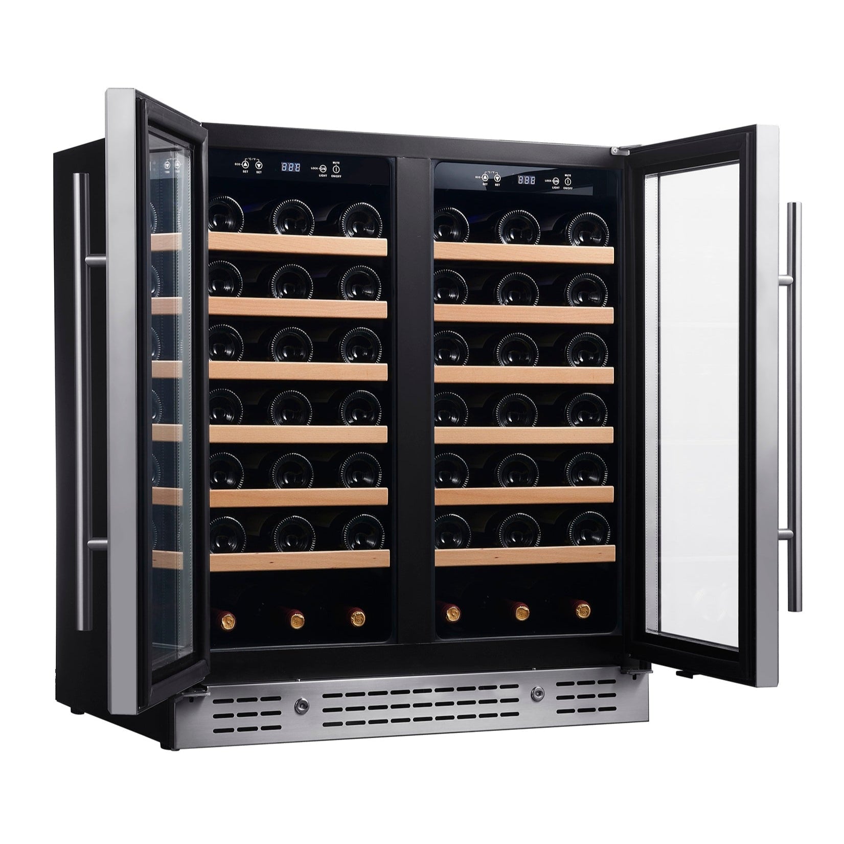 KingsBottle 30-Inch Dual Zone Wine Cooler with Low-E Glass Door
