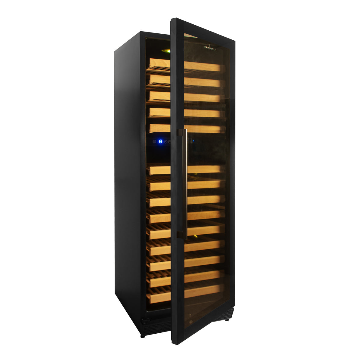 KingsBottle Tall Large Wine Refrigerator – Glass Door, Stainless Trim