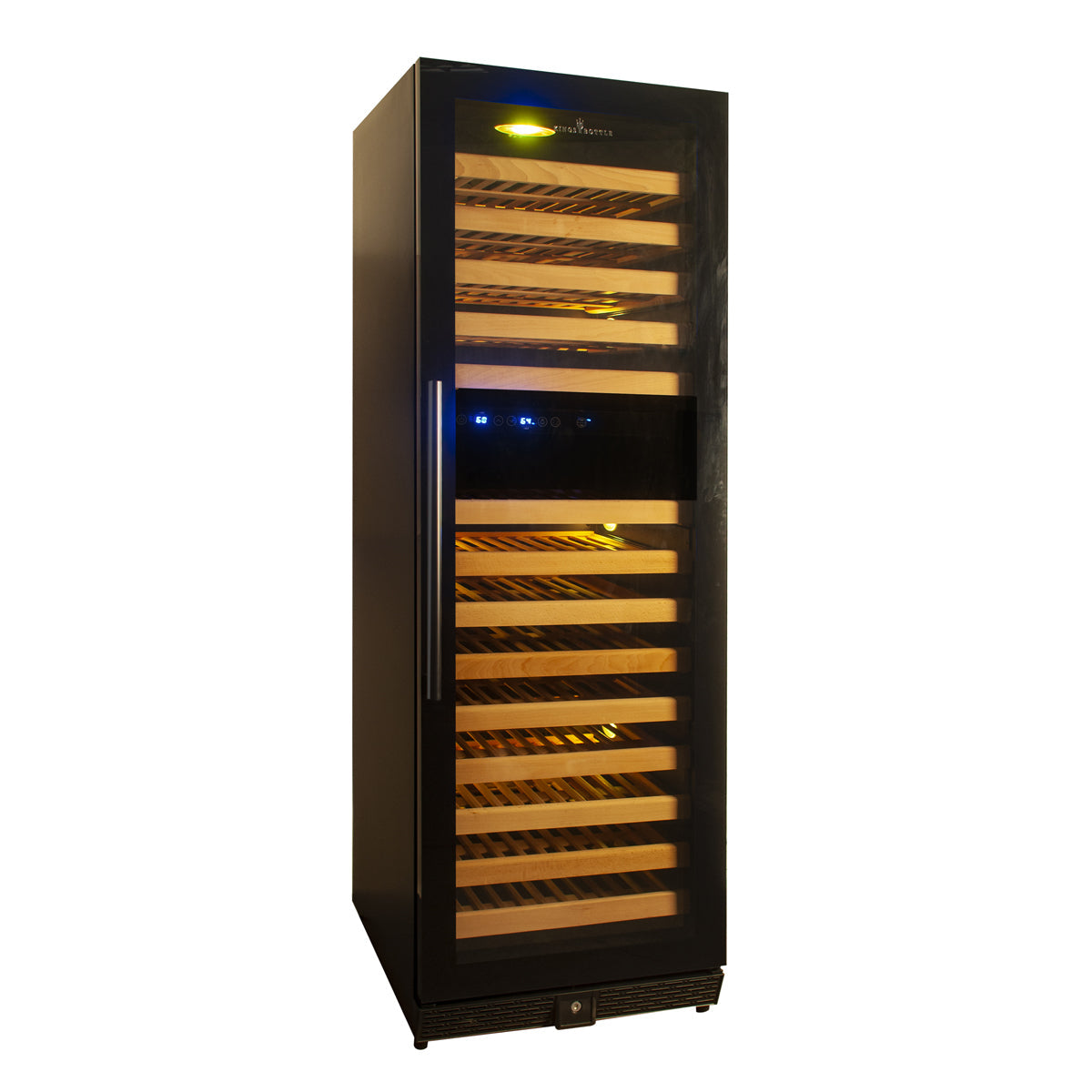 KingsBottle Tall Large Wine Refrigerator – Glass Door, Stainless Trim