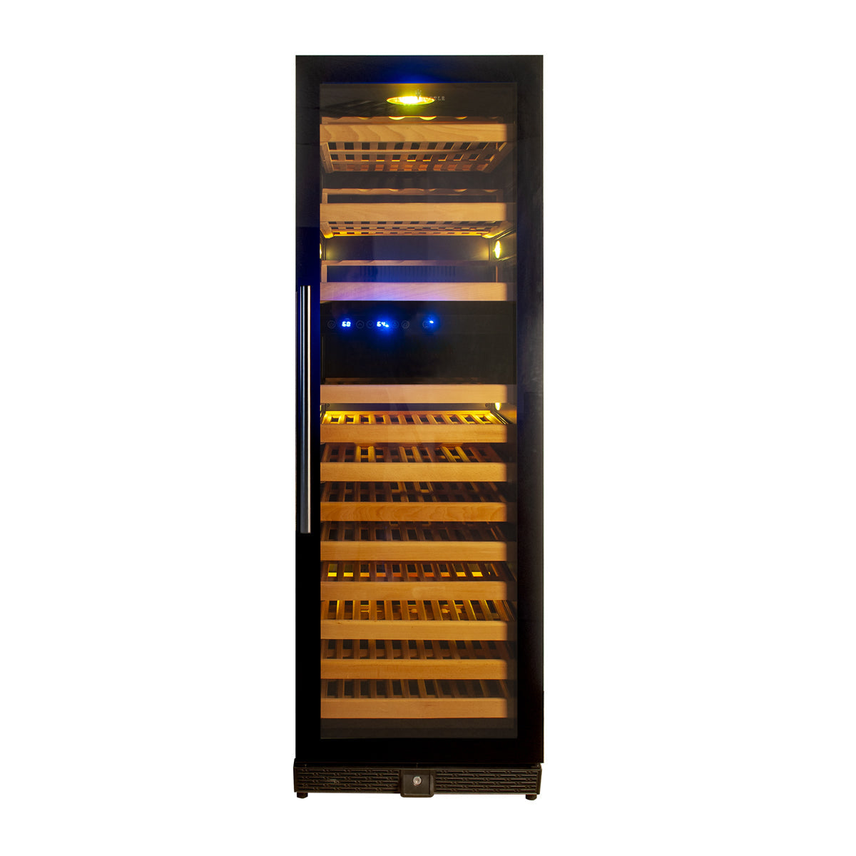 KingsBottle Tall Large Wine Refrigerator – Glass Door, Stainless Trim
