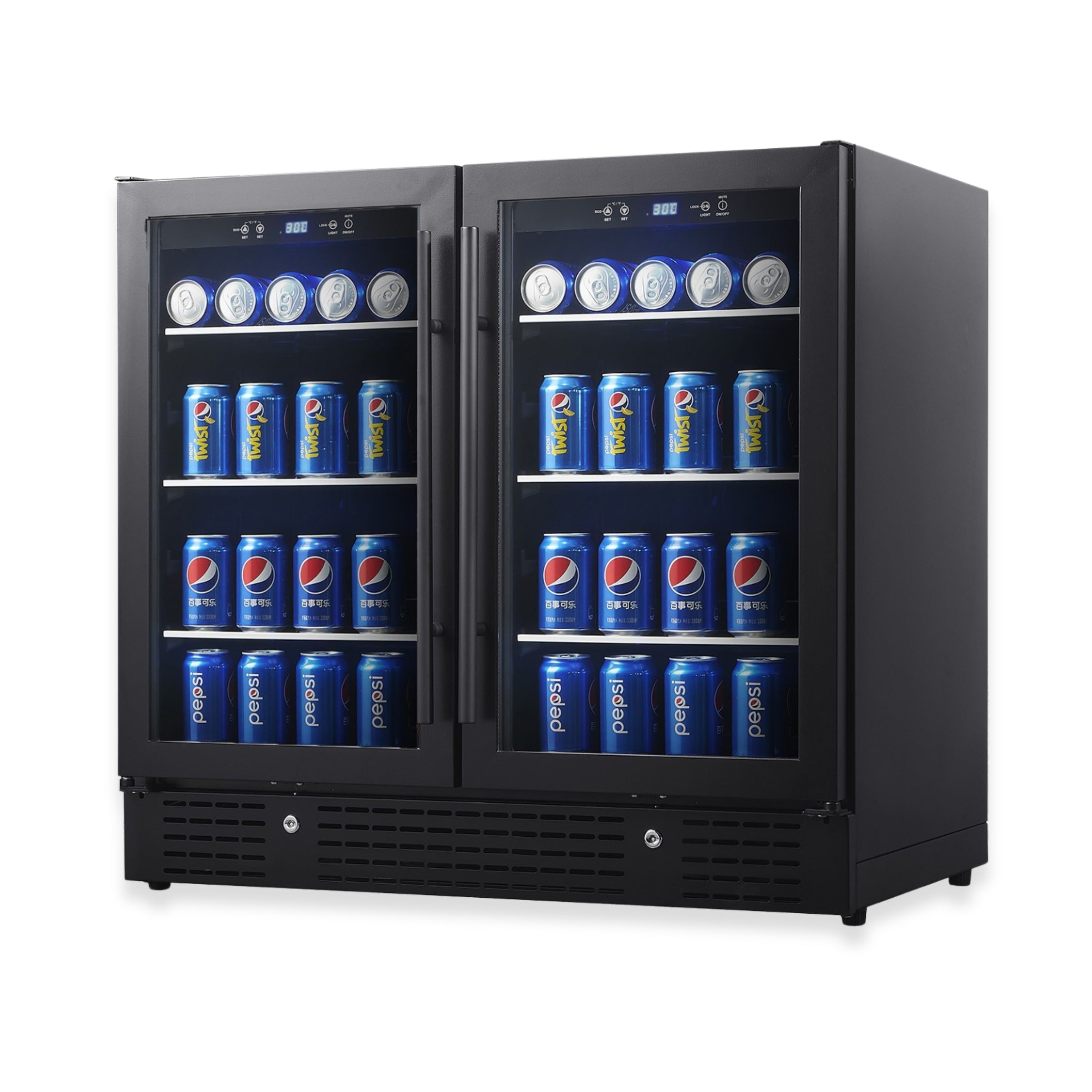 KingsBottle 36” Under-Counter Dual Zone Beverage Cooler – Stainless Steel
