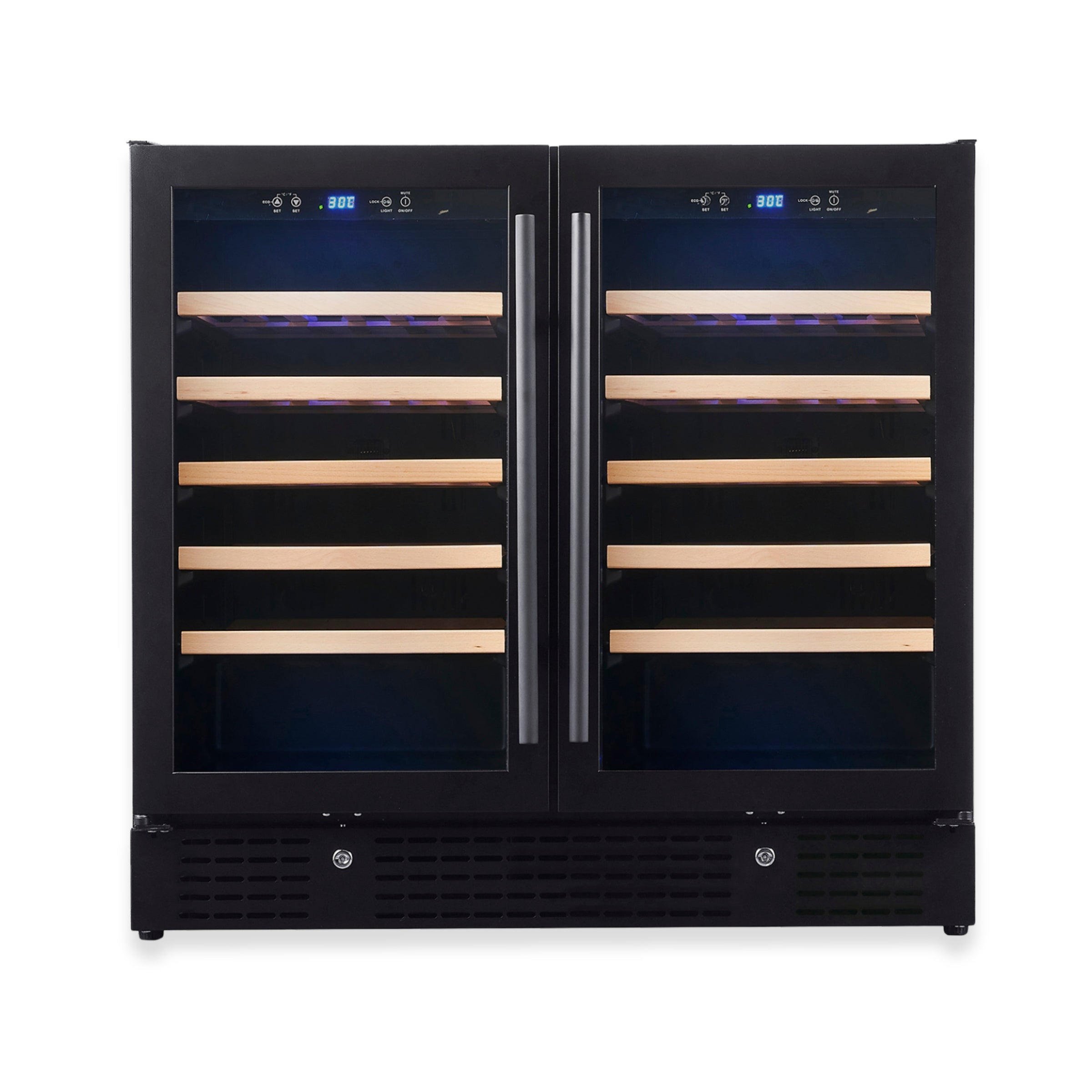 KingsBottle 36” Under Counter Dual-Zone Wine Cooler – Low-E Glass