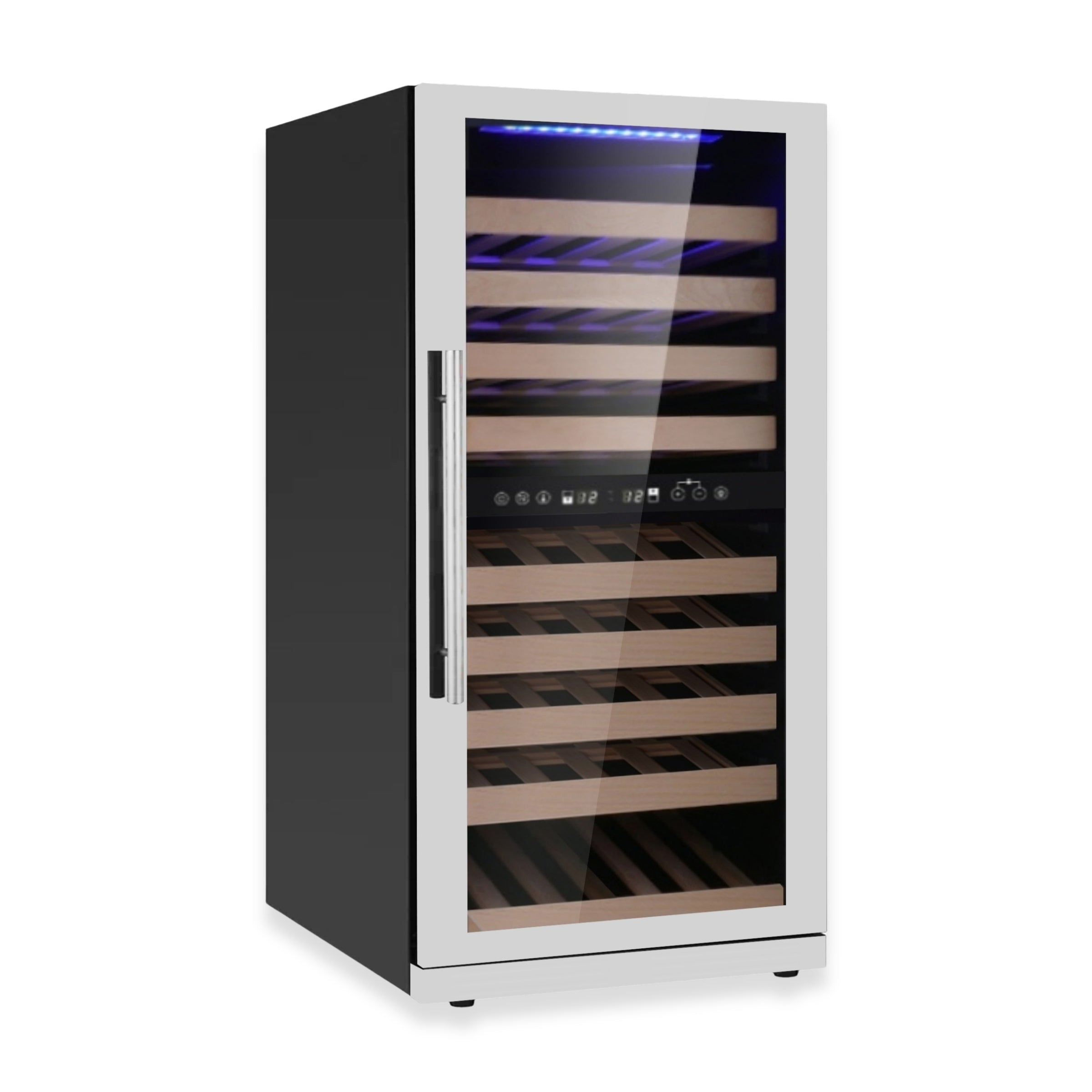 KingsBottle 47-Inch Dual Zone Wine Cooler with Low-E Glass Door