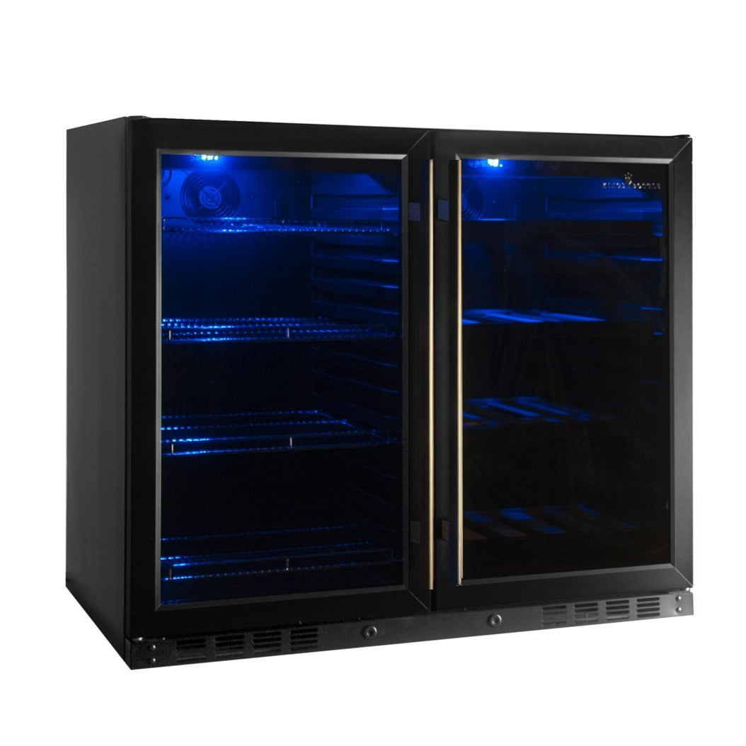 KingsBottle 39" Under Counter Dual-Zone Wine & Beer Fridge Combo