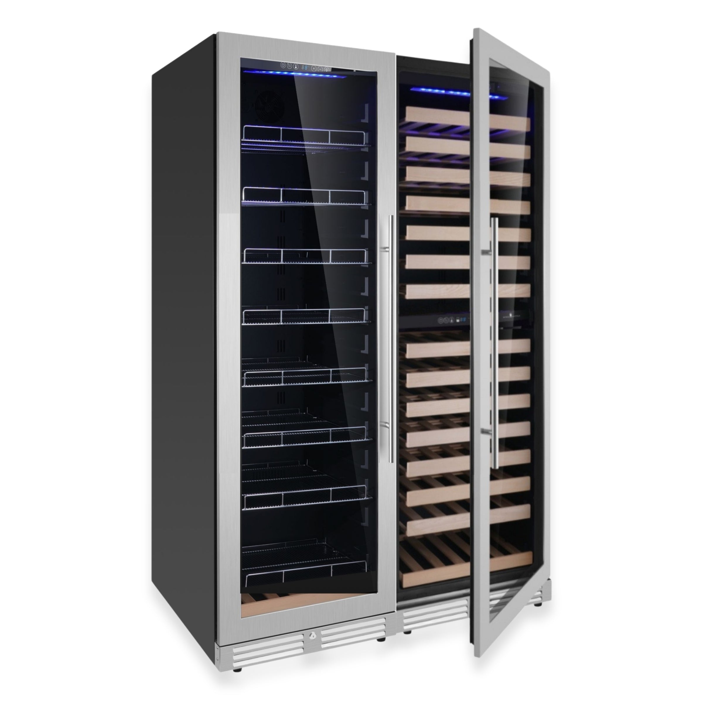 KingsBottle Upright Wine & Beverage Cooler Combo | Triple Zones