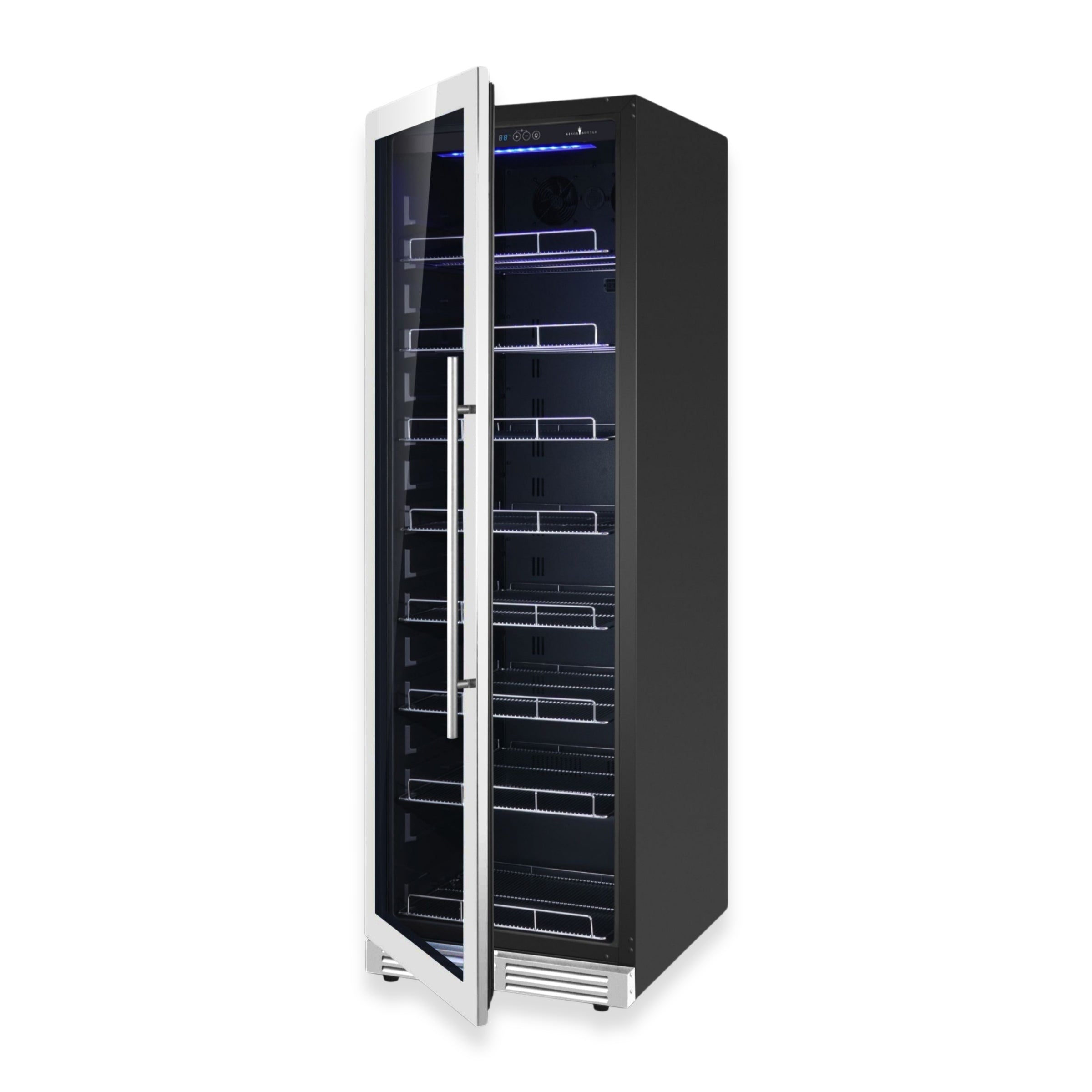 KingsBottle Large Beverage Refrigerator With Low-E Glass Door