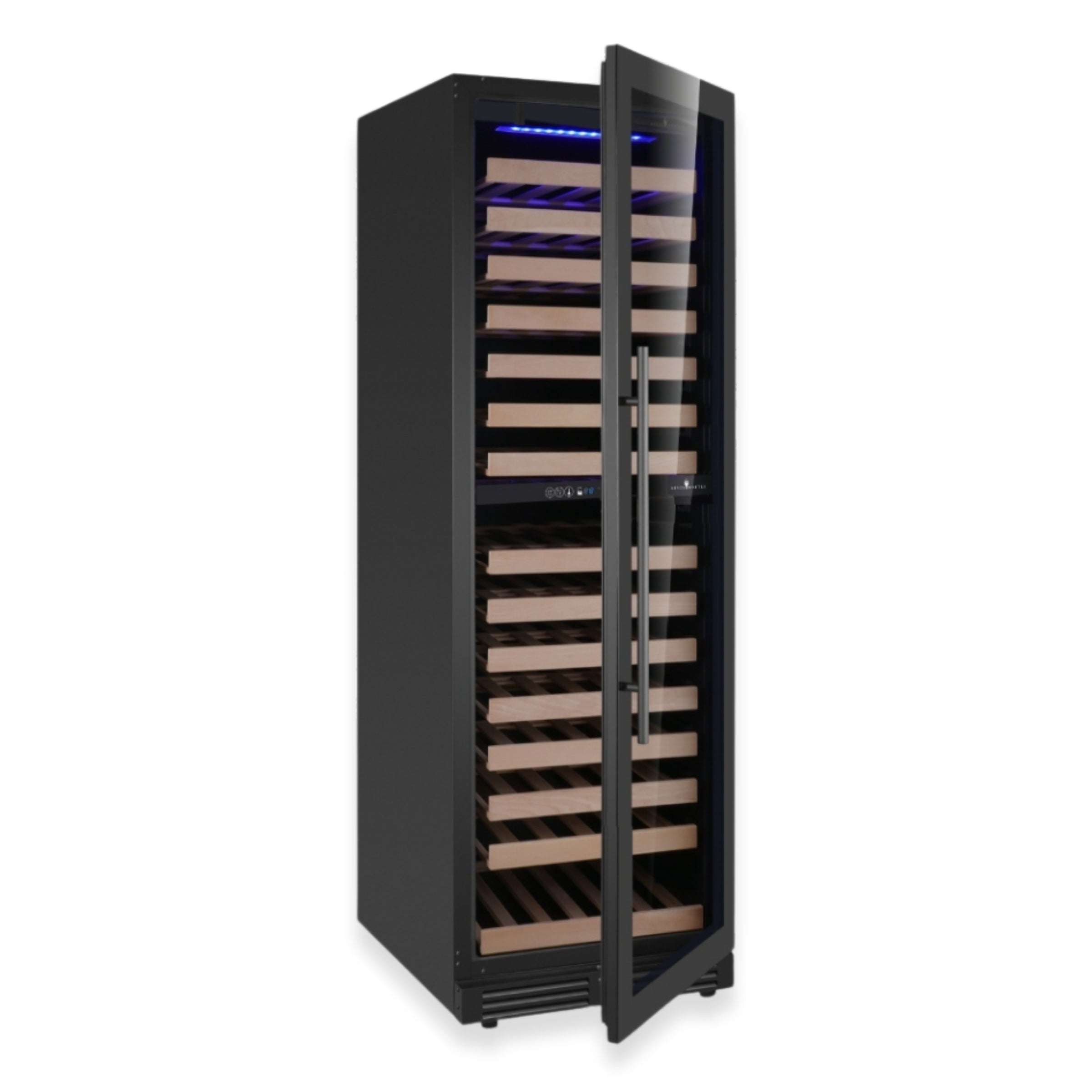 KingsBottle Tall Dual Zone Upright Wine Cooler – Low-E Glass, Silent Inverter Cooling
