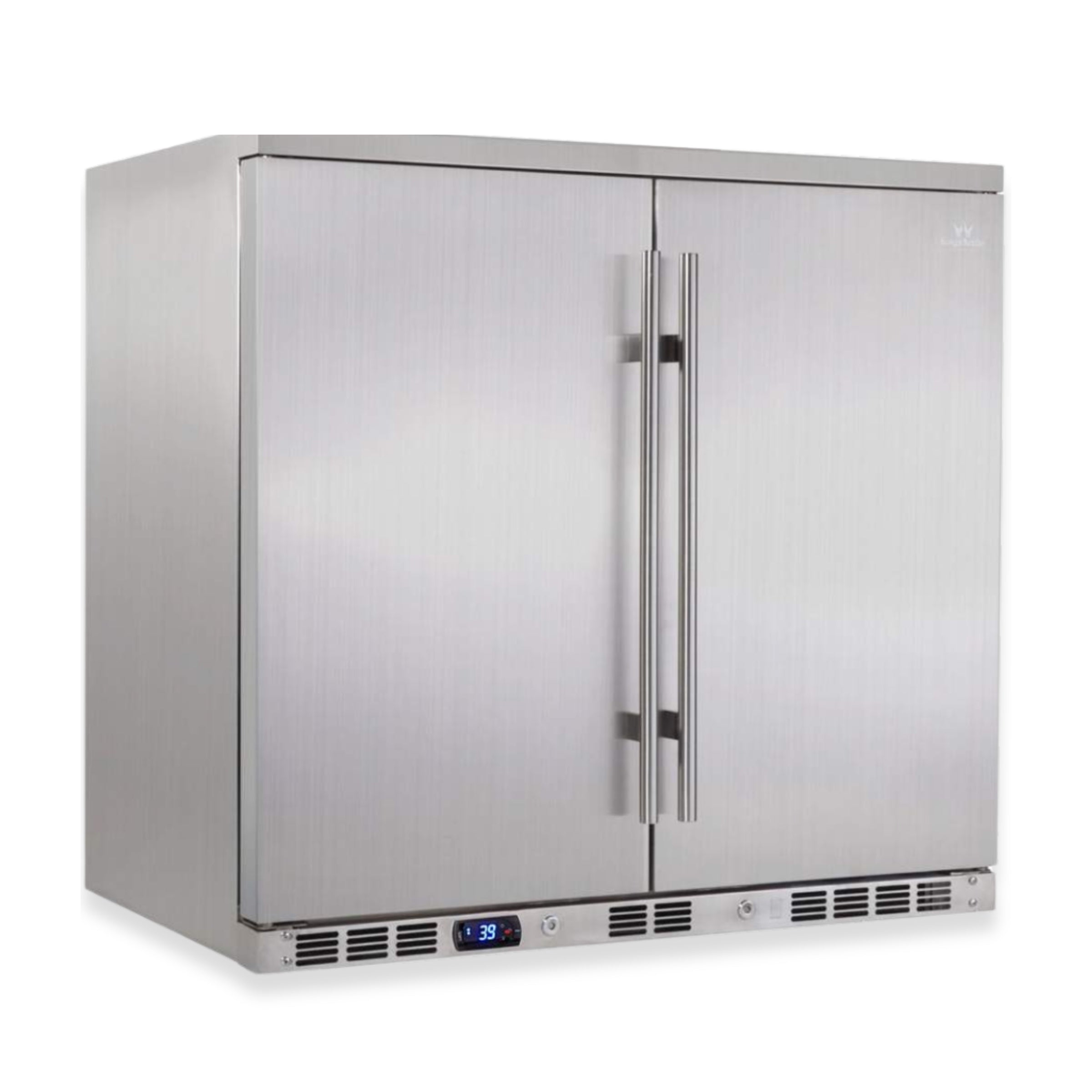 KingsBottle 36" Outdoor 2-Door Beverage Refrigerator – Stainless Steel
