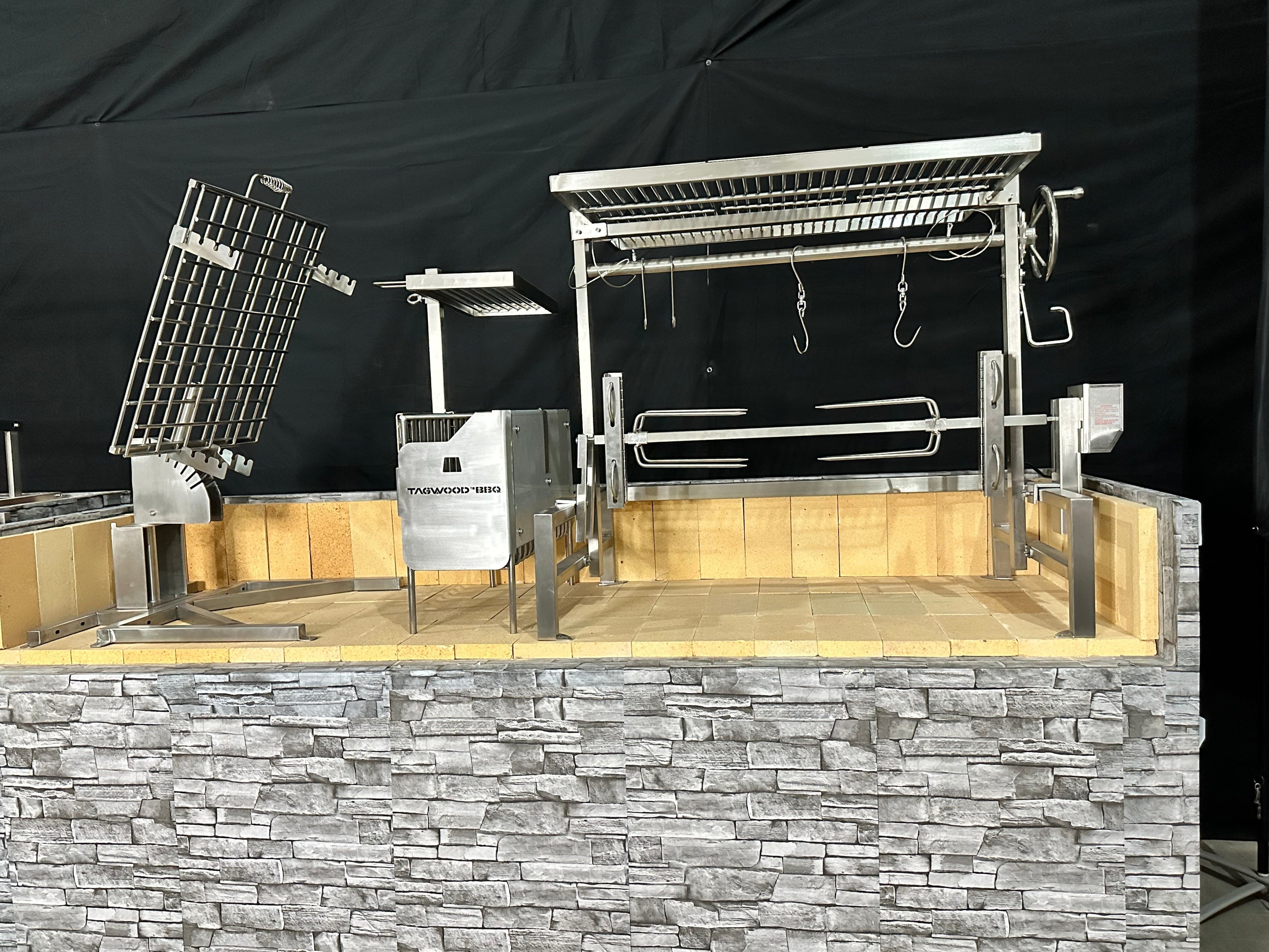 Tagwood BBQ94SS Stainless Steel Basement Clamp Grill