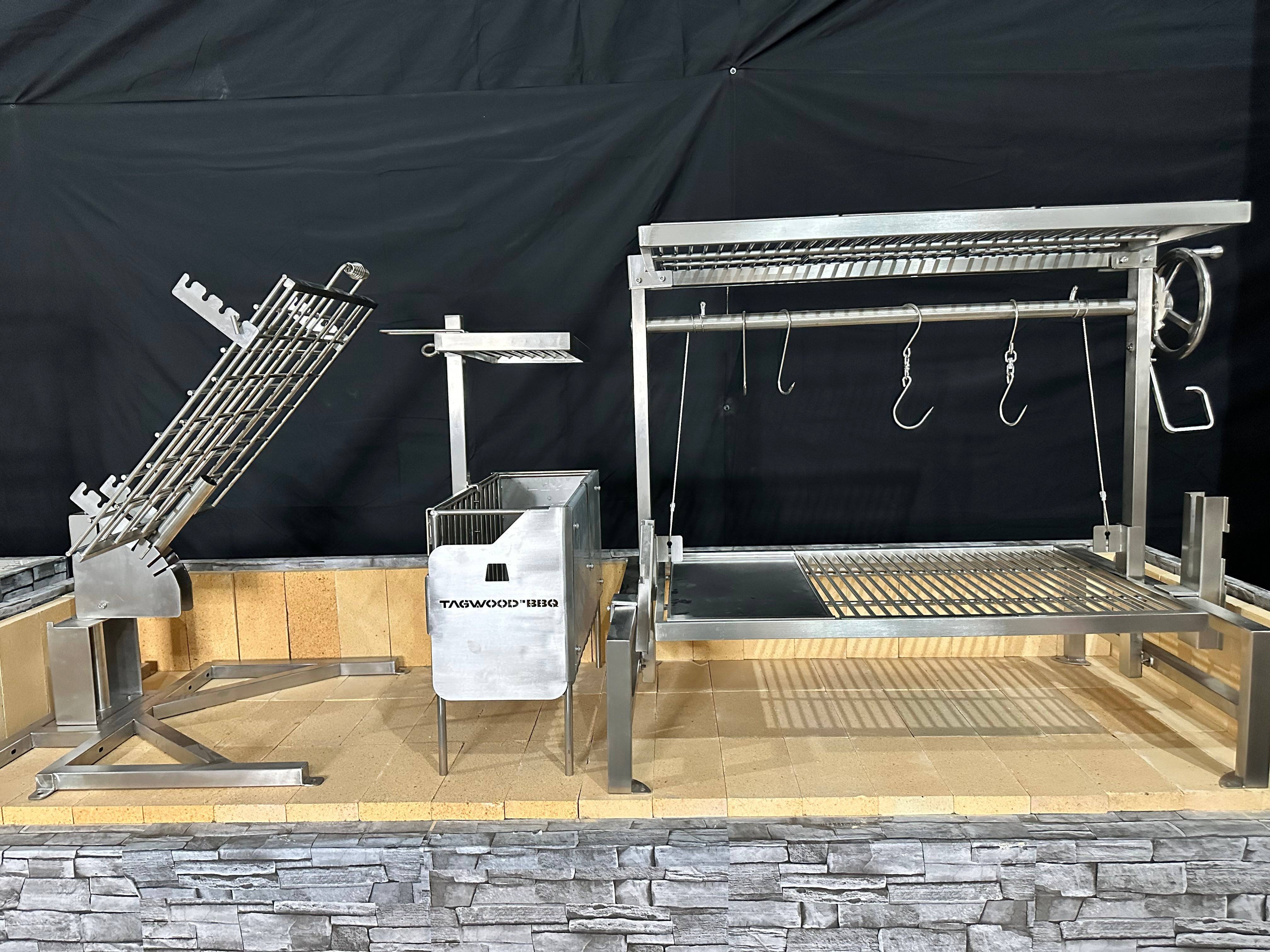 Tagwood BBQ94SS Stainless Steel Basement Clamp Grill