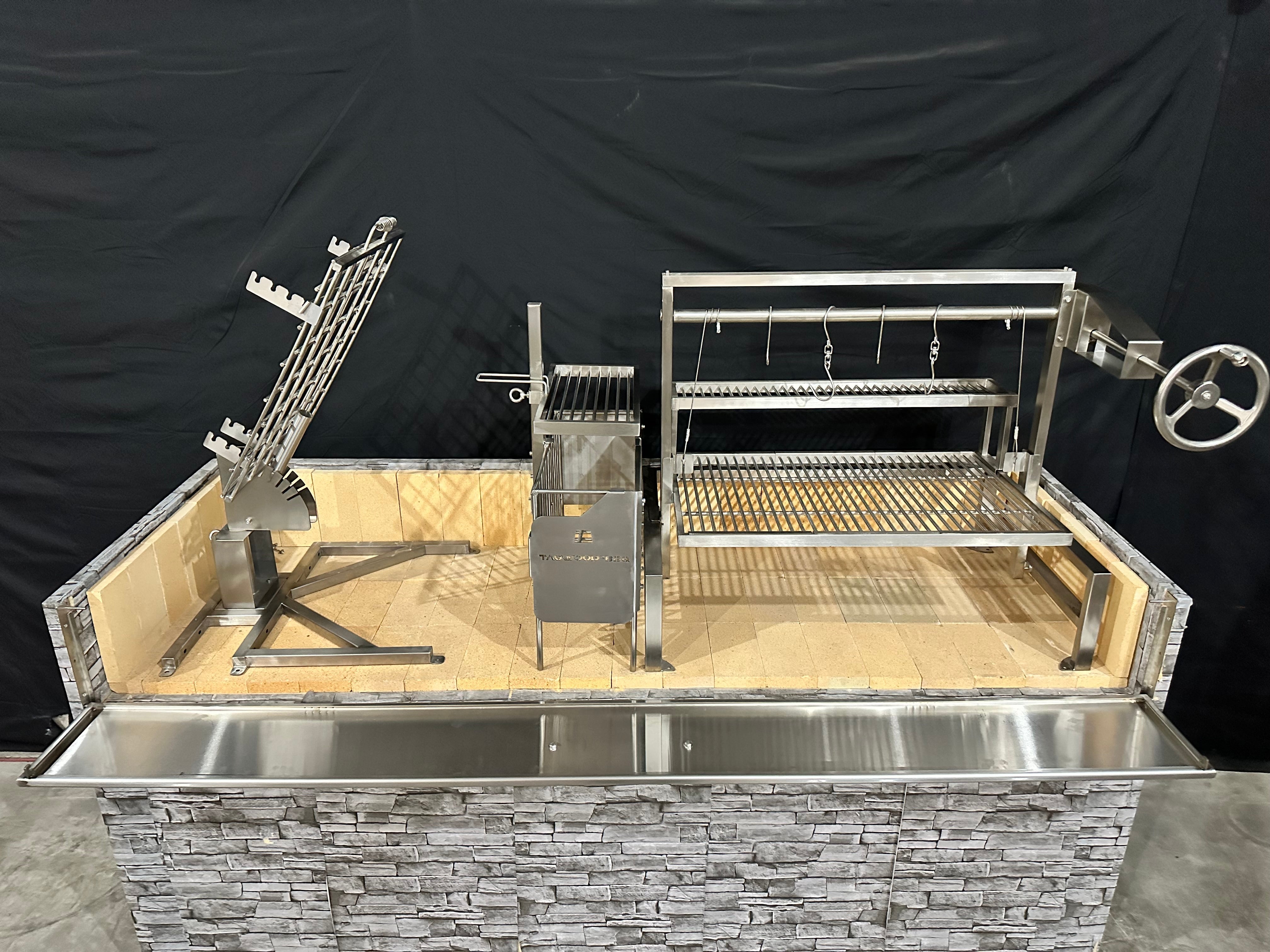 Tagwood BBQ09SS Insert-Style Argentine Santa Maria Gaucho Grill | BBQ09SS