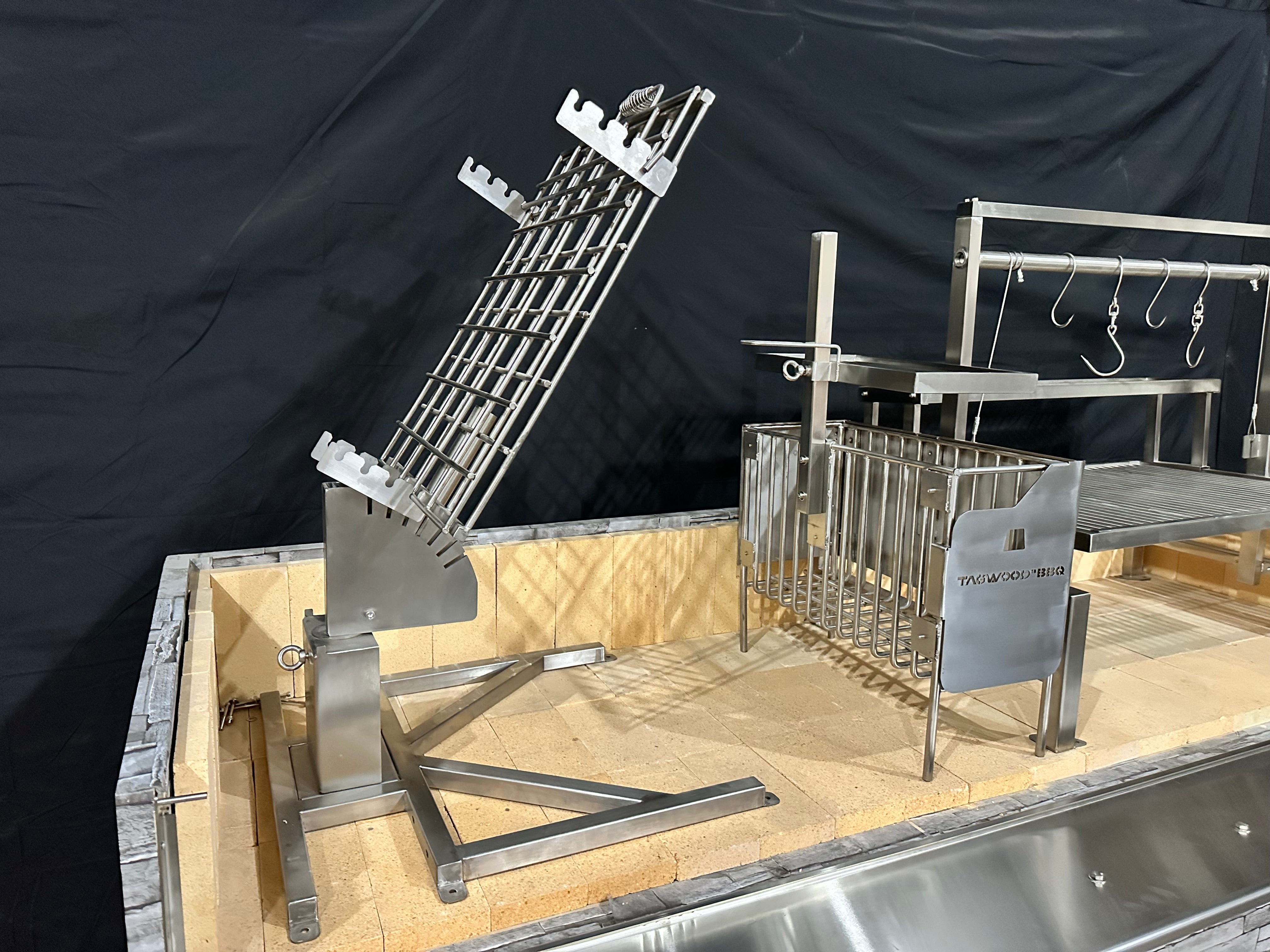 Tagwood BBQ94SS Stainless Steel Basement Clamp Grill