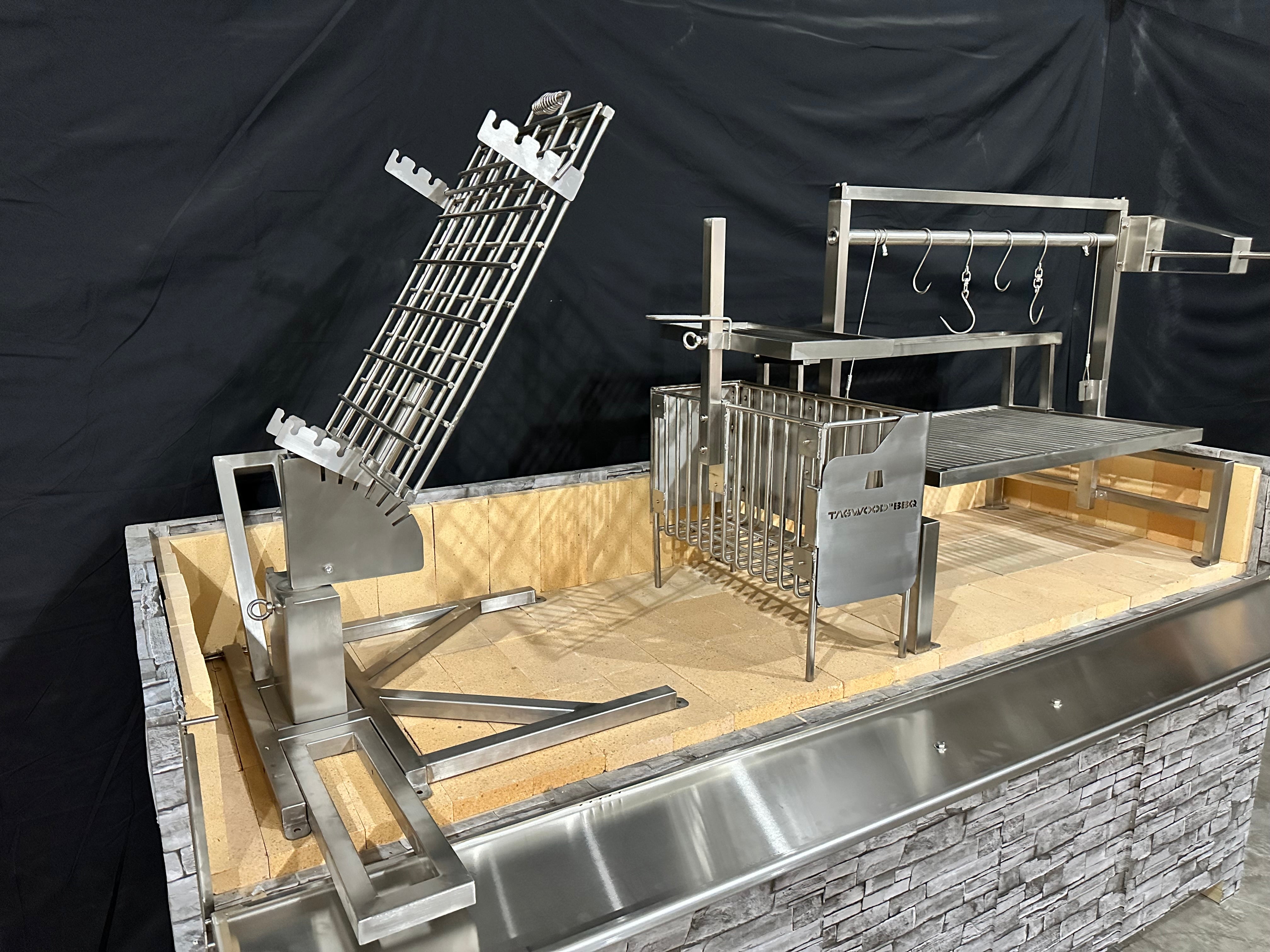 Tagwood BBQ94SS Stainless Steel Basement Clamp Grill