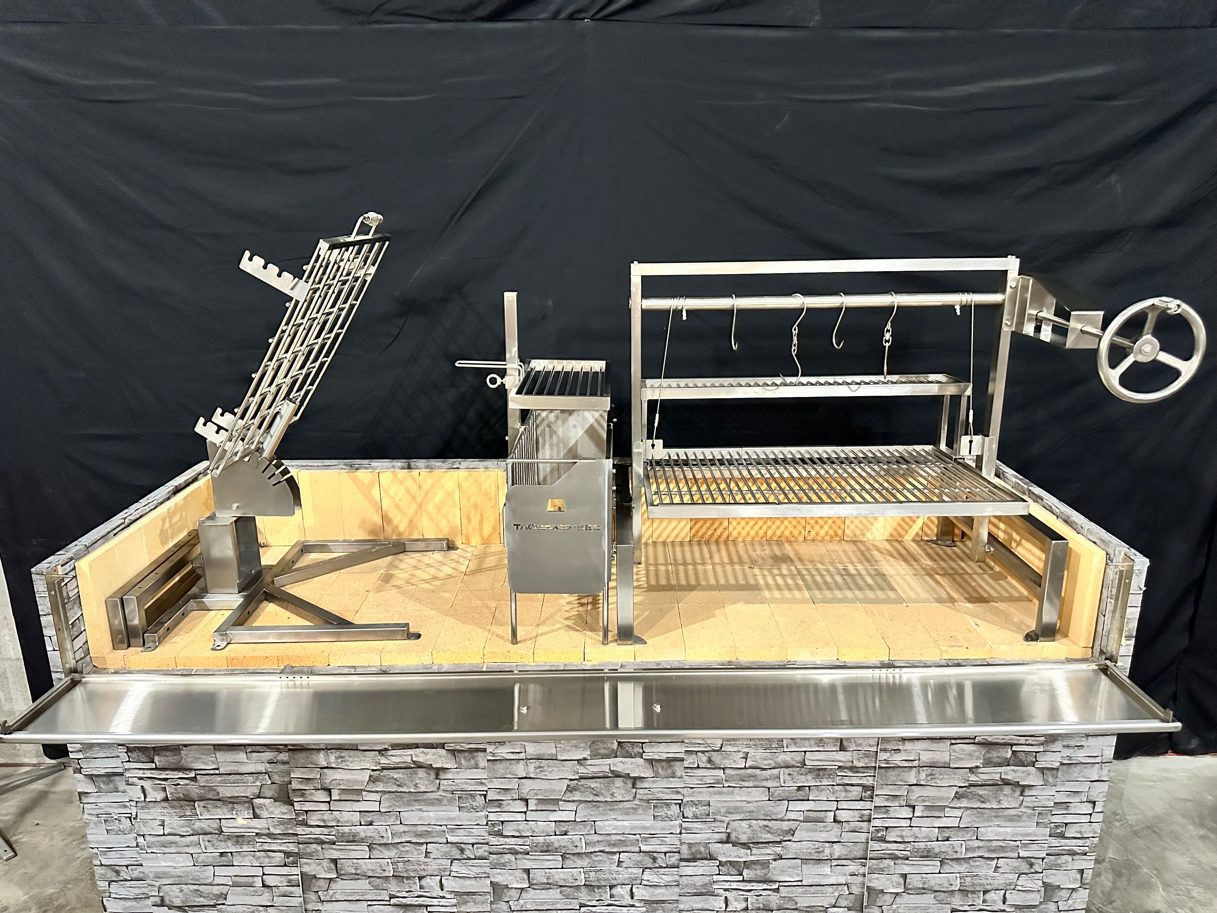 Tagwood BBQ94SS Stainless Steel Basement Clamp Grill