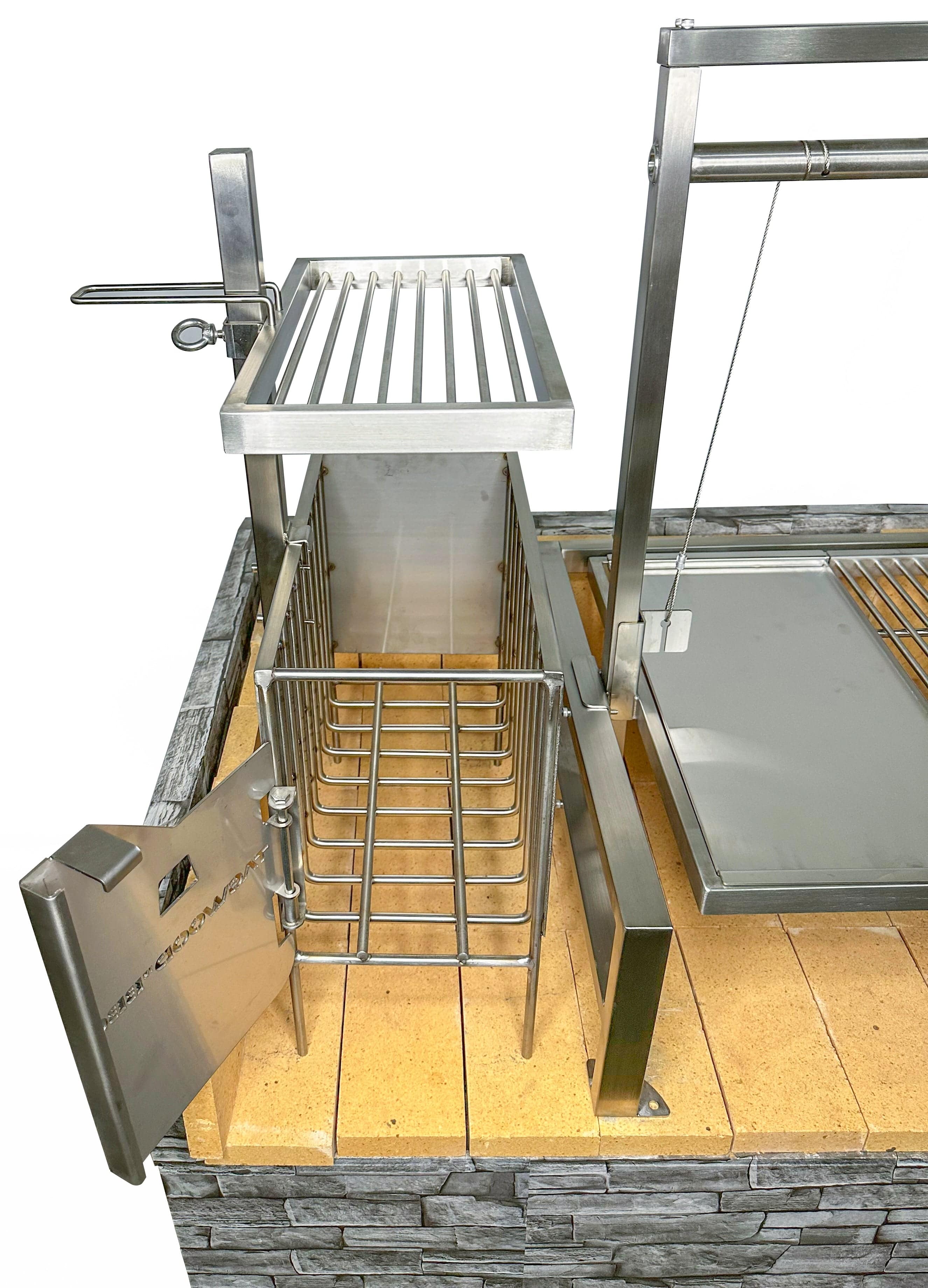 Tagwood BBQ09SS Insert-Style Argentine Santa Maria Gaucho Grill | BBQ09SS