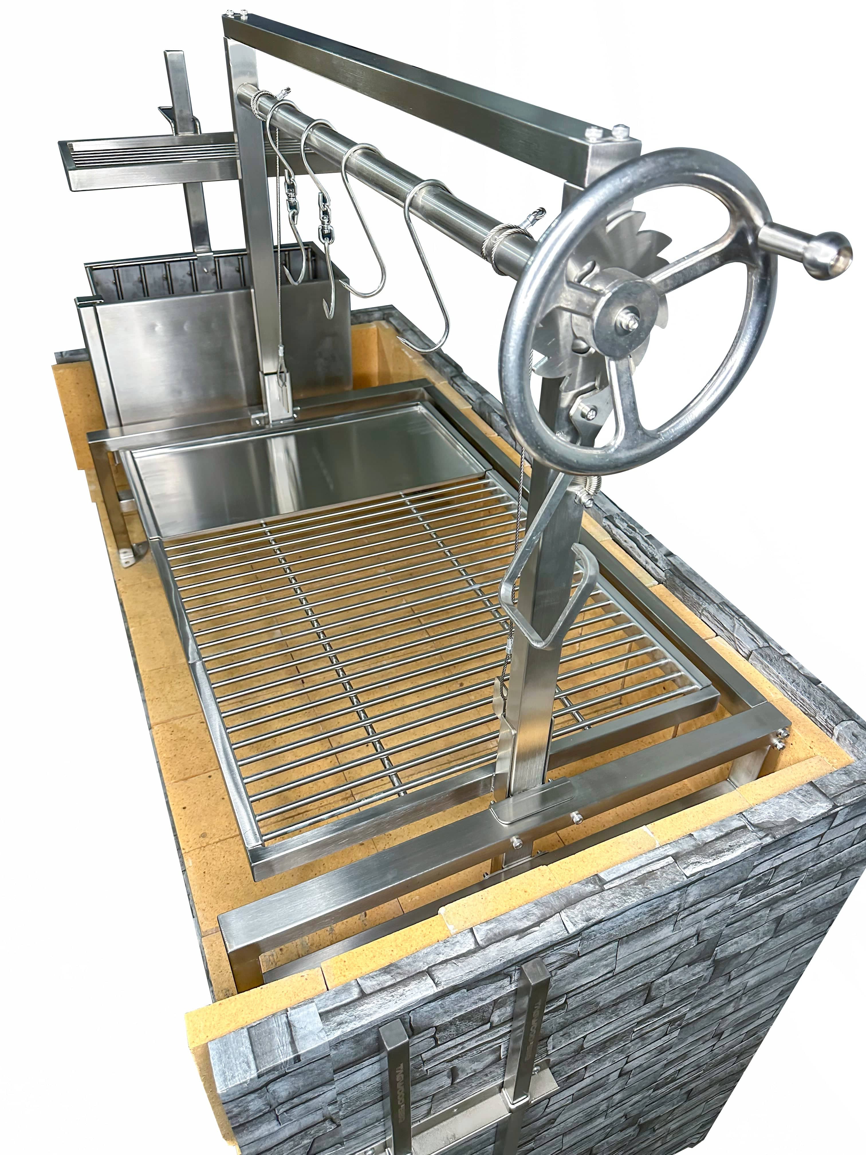 Tagwood BBQ09SS Insert-Style Argentine Santa Maria Gaucho Grill | BBQ09SS