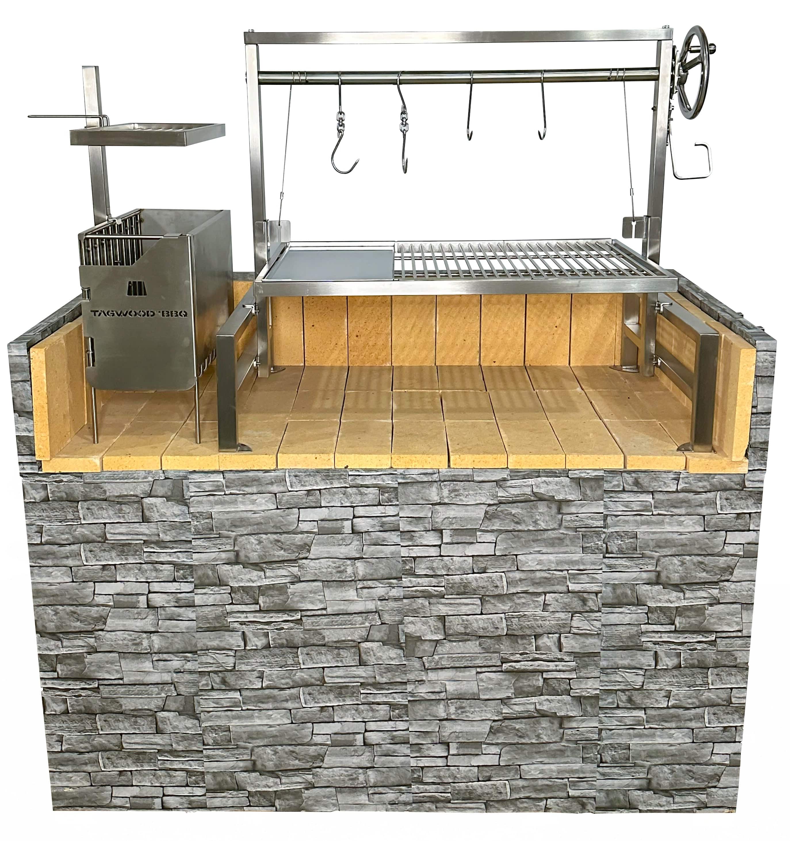 Tagwood BBQ09SS Insert-Style Argentine Santa Maria Gaucho Grill | BBQ09SS