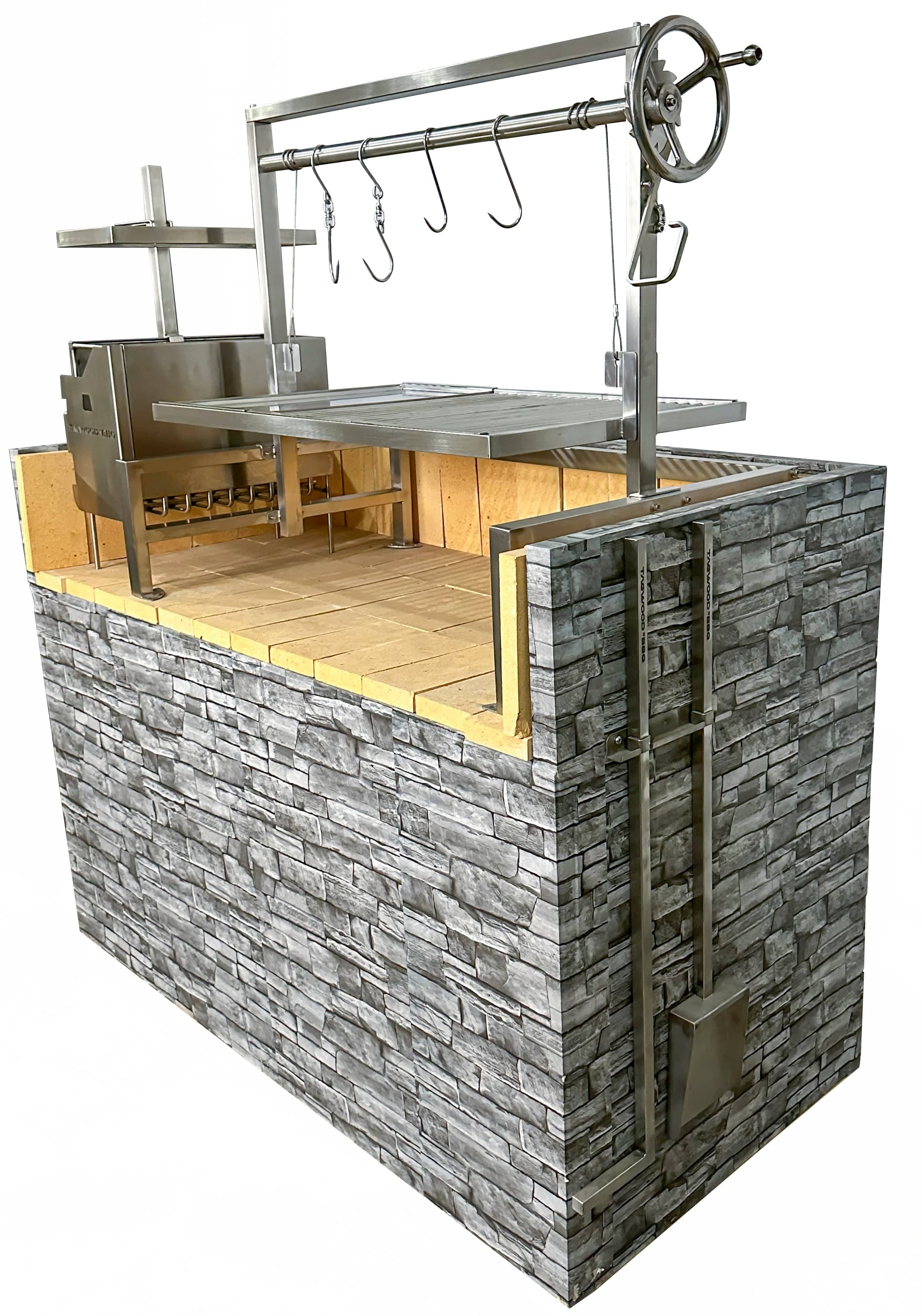 Tagwood BBQ09SS Insert-Style Argentine Santa Maria Gaucho Grill | BBQ09SS
