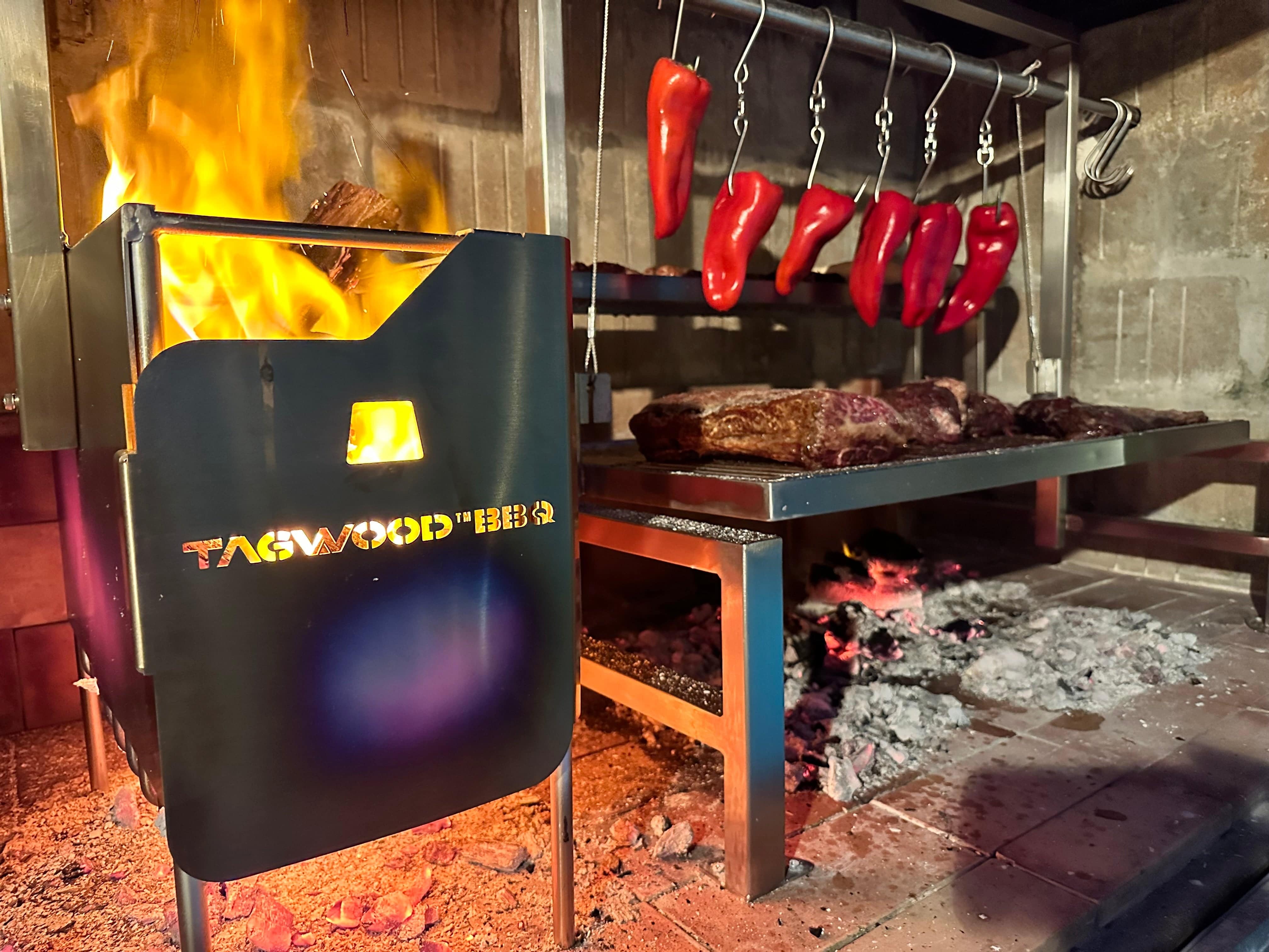 Tagwood BBQ09SS Insert-Style Argentine Santa Maria Gaucho Grill | BBQ09SS