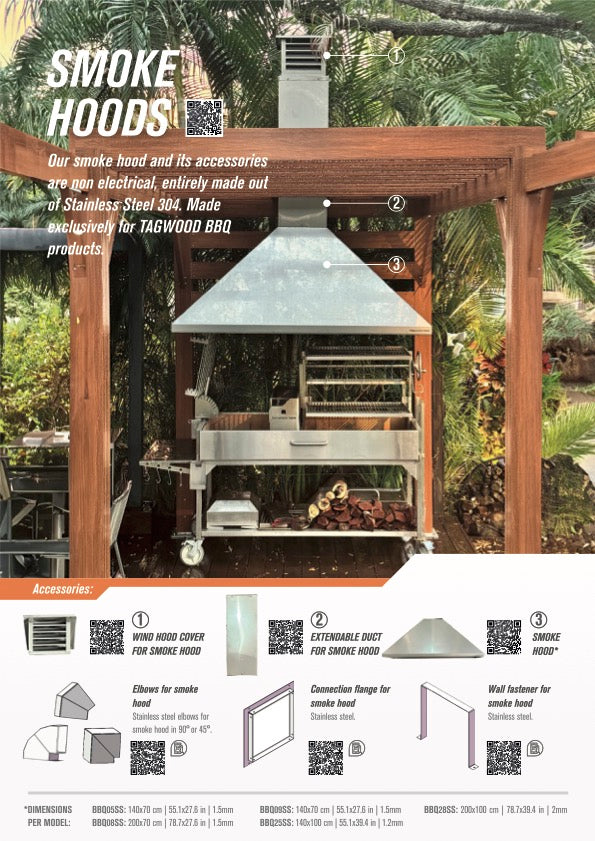 Tagwood BBQ Stainless Steel Smoke Hood Connection Flange